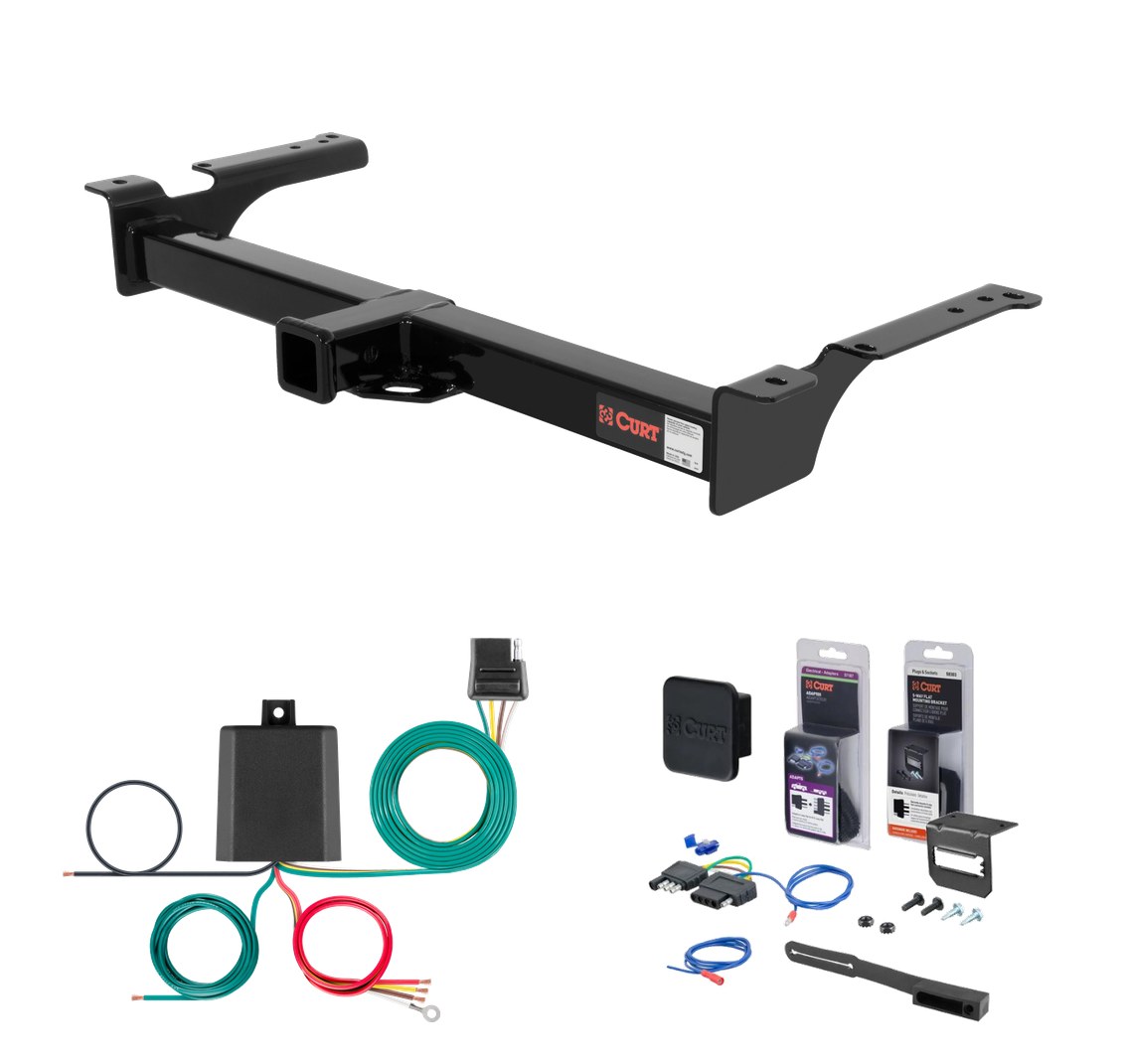 1975 - 1991 Ford Econoline van Curt 2" Class 3 Trailer Tow Hitch + 5-Flat Wiring Kit Tow Boat/Utility Trailer with Surge Brakes 13053 thumbnail 0