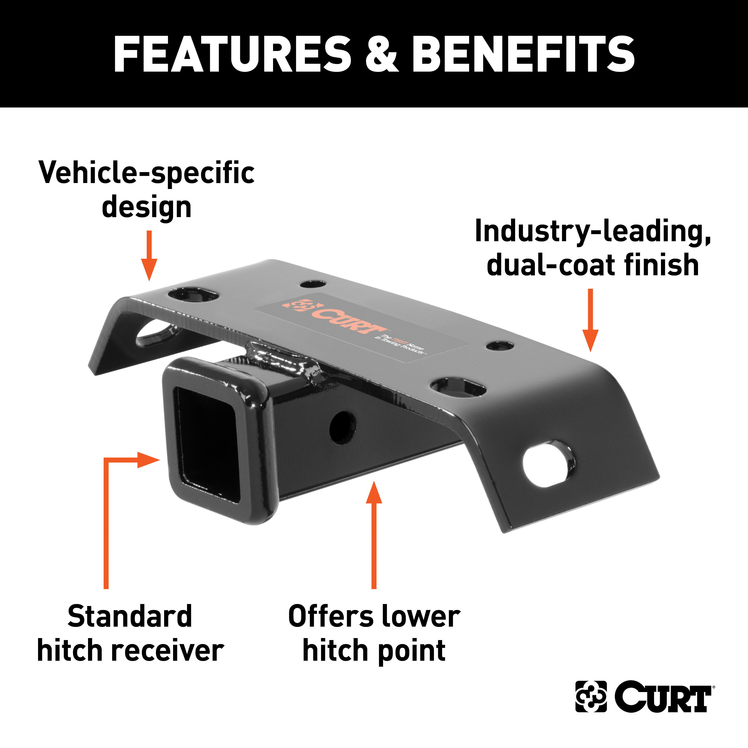 CURT Bumper Hitch with 2" Receiver Trailer Hitch thumbnail 1