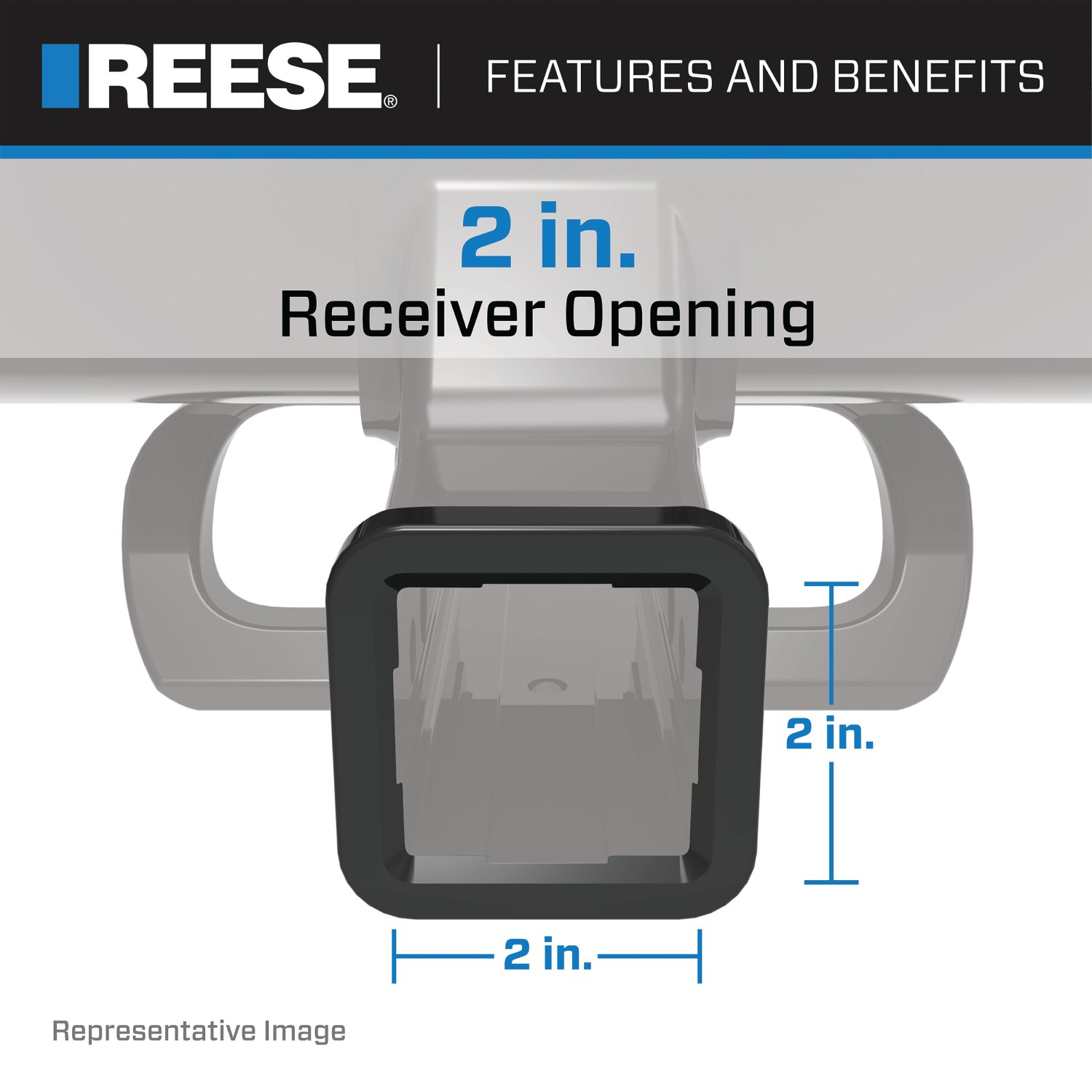 Reese Towpower Class 5 Trailer Hitch, 2-Inch Receiver, Black 96947 thumbnail 1
