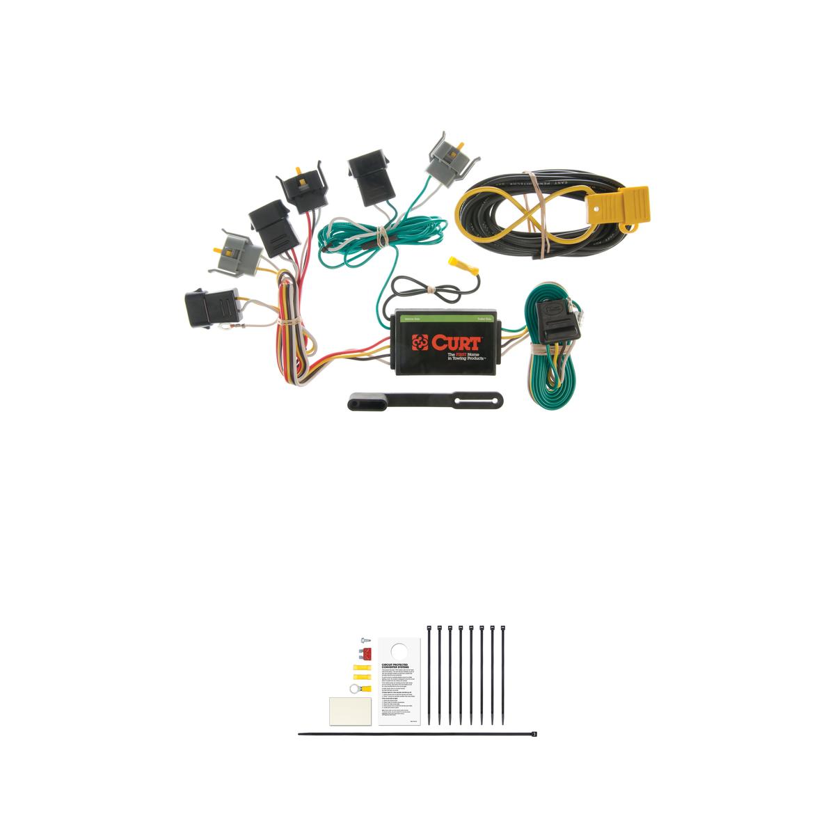 CURT Custom Wiring, 4-Flat, Battery Connection Required, Select Explorer, Mountaineer Trailer Connector Kit thumbnail 0
