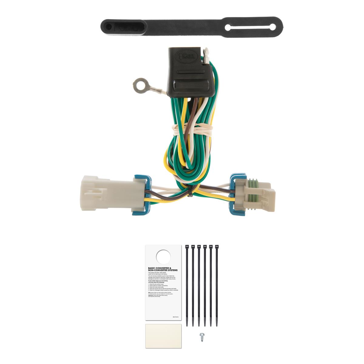 CURT Custom Wiring, 4-Way Flat, Select Chevrolet S-10, GMC Sonoma, Isuzu Hombre Trailer Connector Kit thumbnail 0