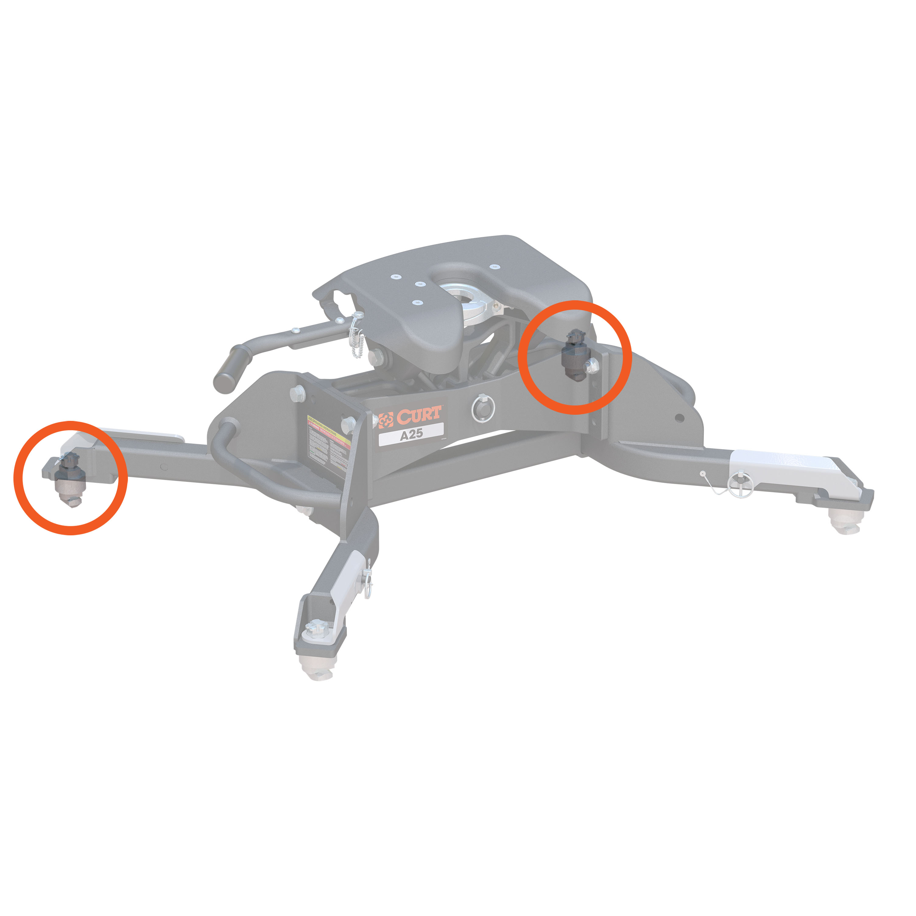 CURT Replacement 5th Wheel Puck System Anchors for Ram (Small, Fits 16021, 16022) Fifth Wheel Trailer Hitch Mount Bolt thumbnail 1