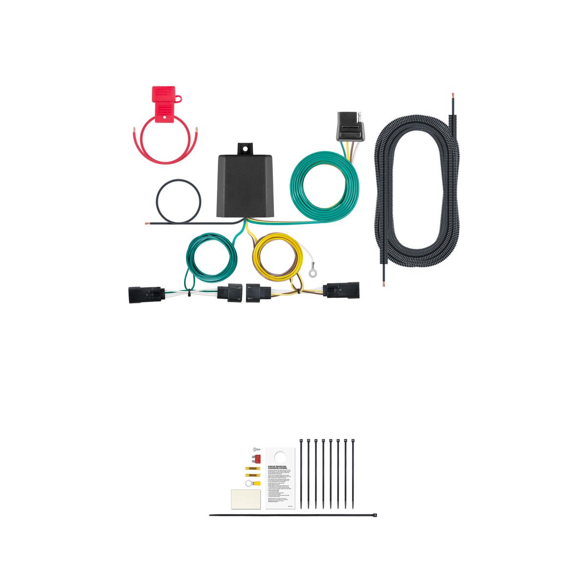 CURT Custom Wiring Harness, 4-Way Flat Output, Select Buick Regal TourX Trailer Connector Kit thumbnail 0