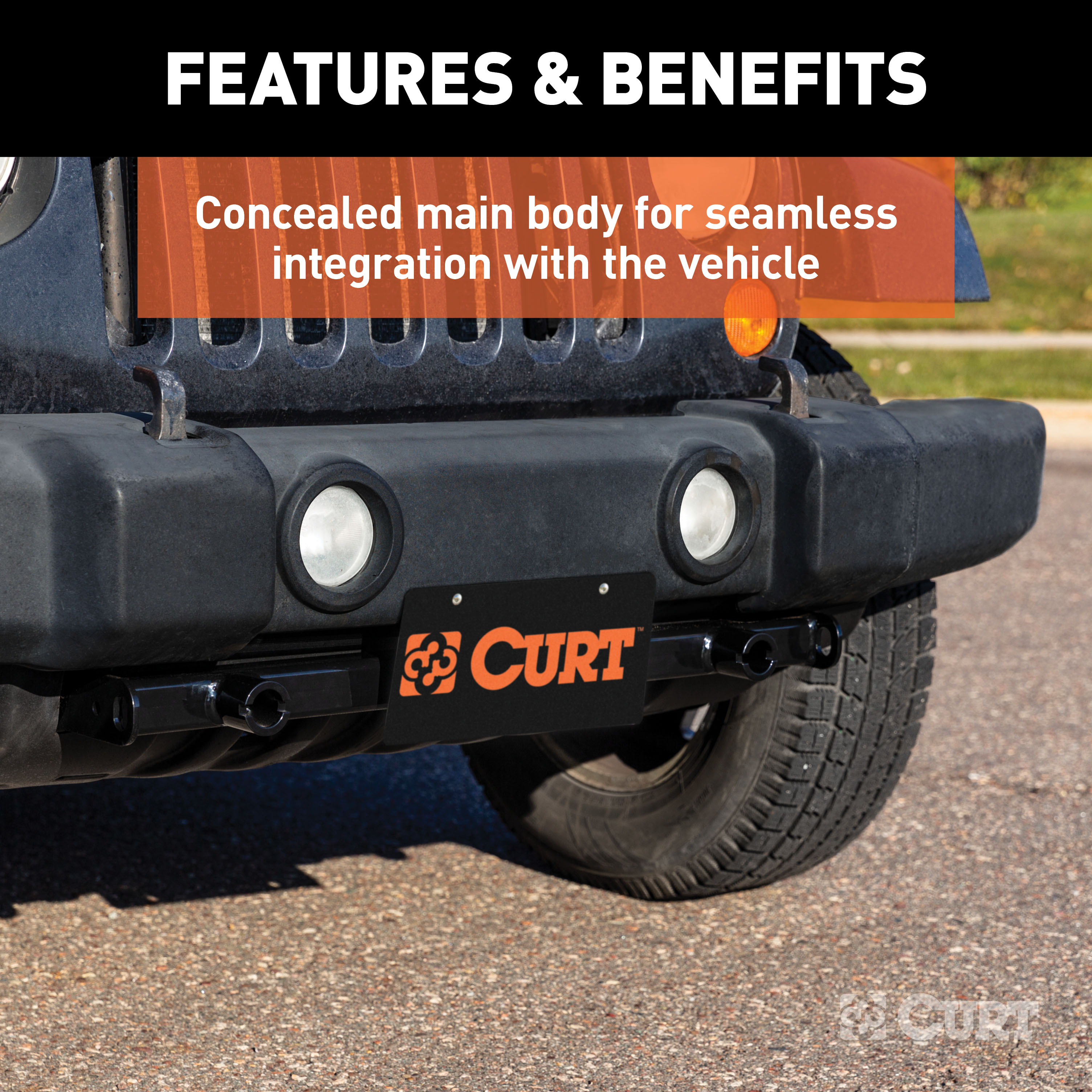 CURT Custom Tow Bar Base Plate, Select Jeep Wrangler JK Tow Bar thumbnail 2