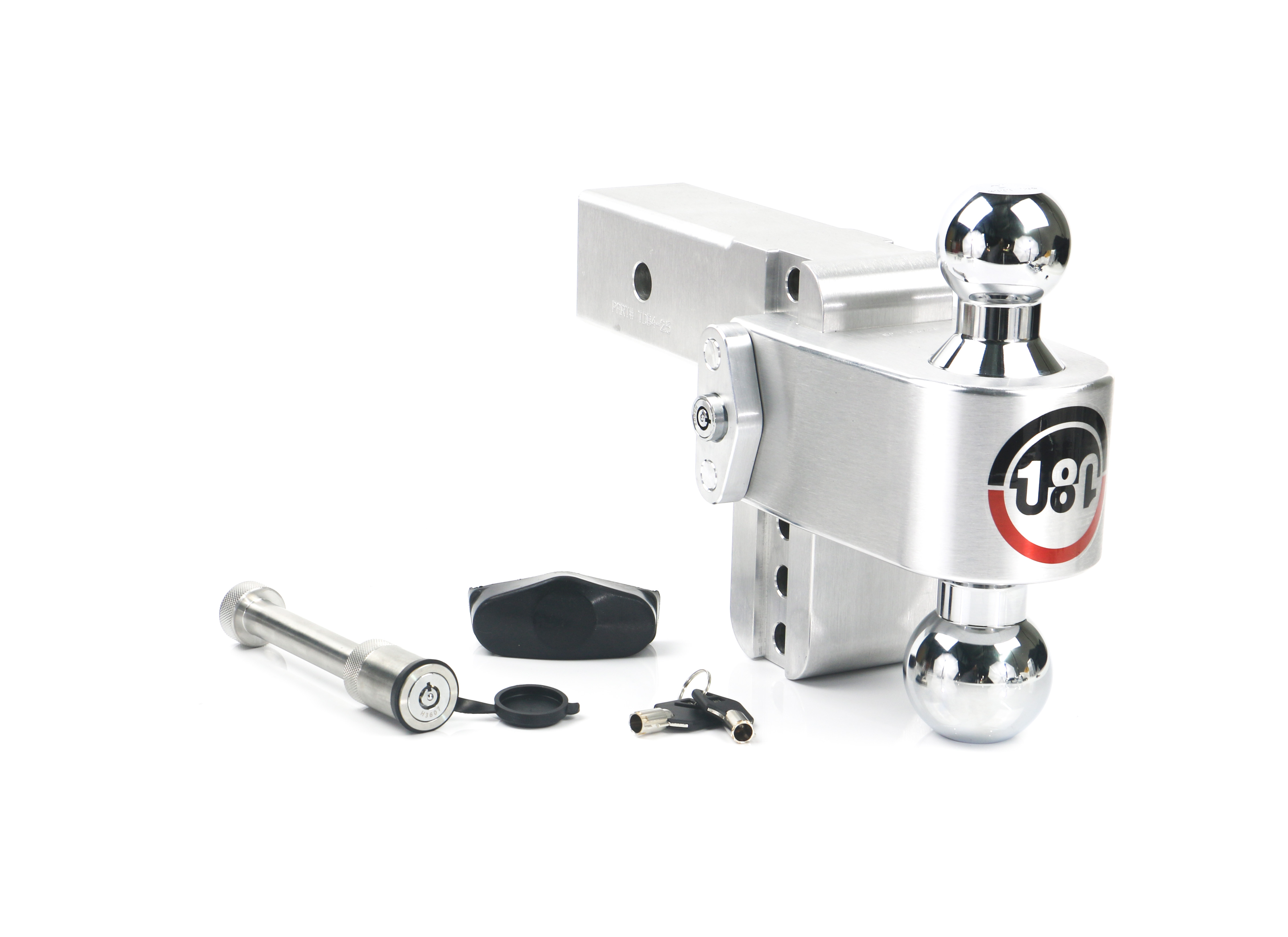Weigh Safe 180 Hitch - Drop Hitch w/Chrome Combo Ball - 4" Drop for 2.5" Shank w/Hitch Pin CTB4-2.5-KA thumbnail 0