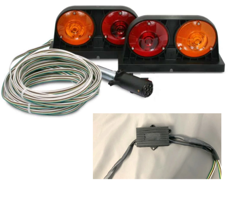 AG LED Light Kit with Enhancement Module – 6′ Main Harness, 29′ Left/Right Leads, Dual Amber LEDs, Red Tail Light, Weatherpack Connectors thumbnail 0