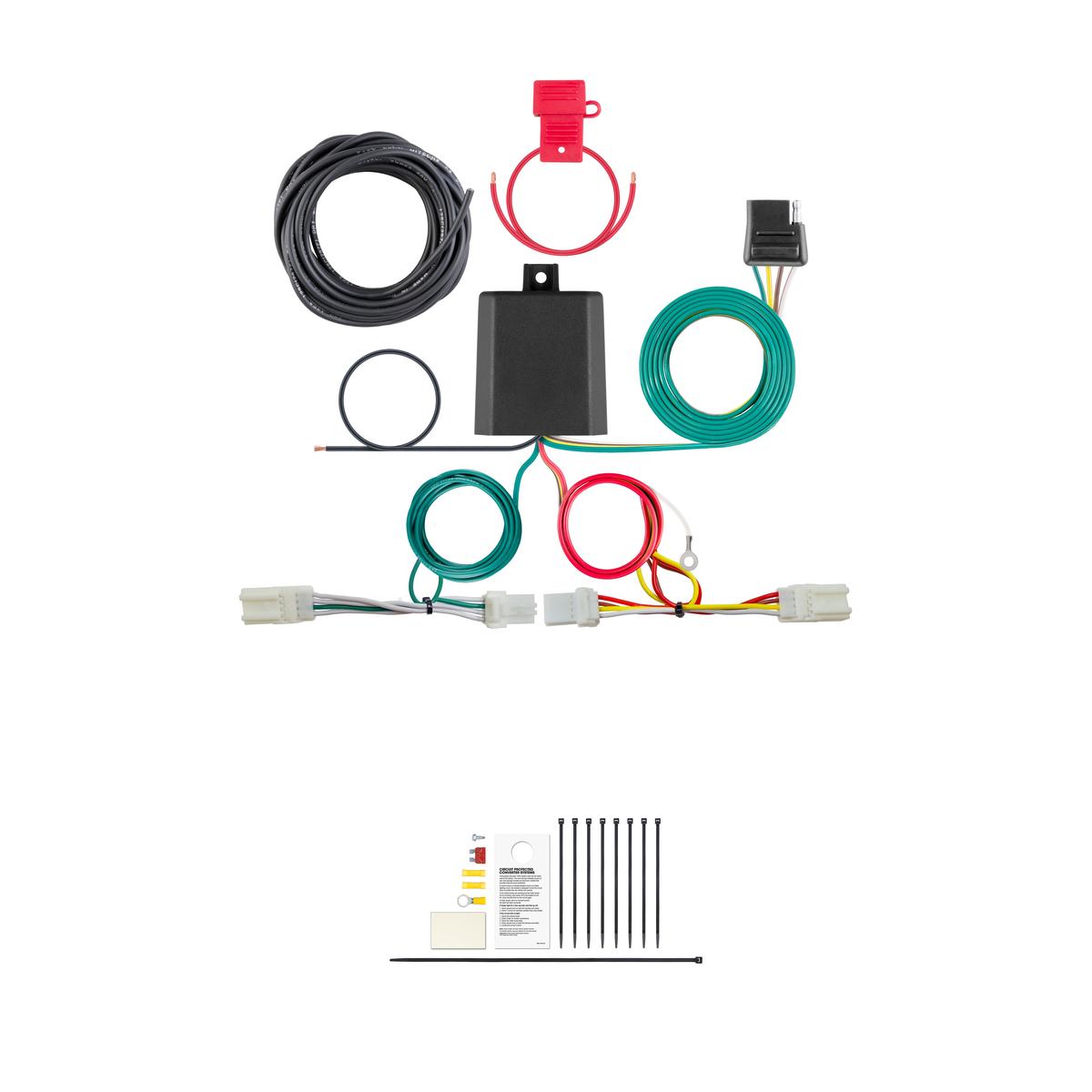 CURT Custom Wiring Harness, 4-Way Flat Output, Select Hyundai Venue Trailer Connector Kit thumbnail 0