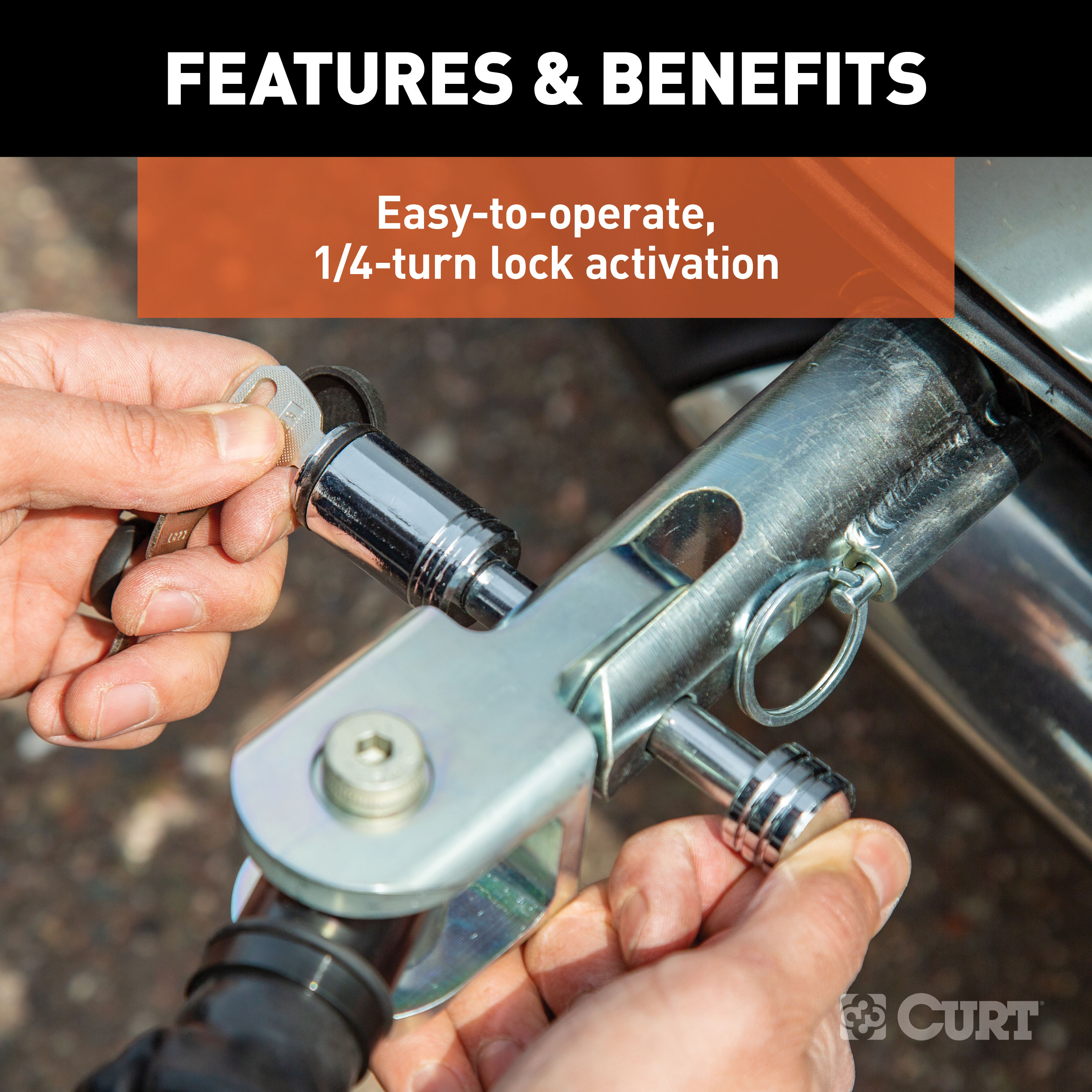 CURT Rambler Tow Bar Lock Set Trailer Hitch Lock thumbnail 6