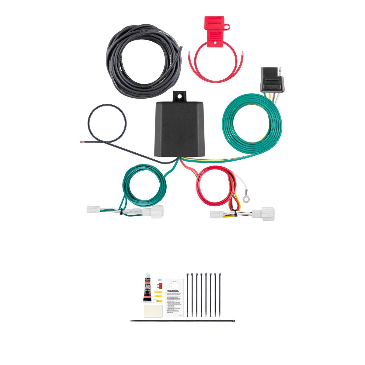 CURT Custom Wiring Harness, 4-Way Flat Output, Select Mitsubishi Outlander Sport Trailer Connector Kit thumbnail 0