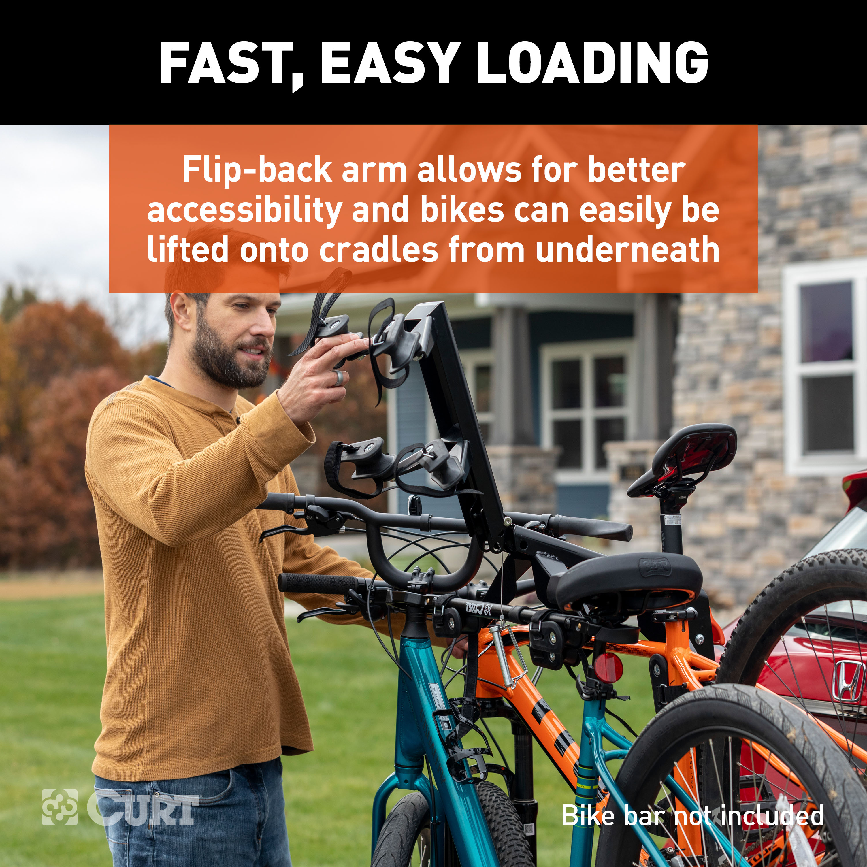 CURT ActiveLink Ultra Hitch-Mounted Bike Rack (4 Bikes, 2" Shank) Bicycle Rack thumbnail 9