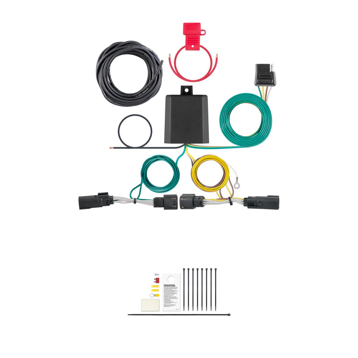 CURT Custom Wiring Harness, 4-Way Flat Output, Select Ford Flex Trailer Connector Kit thumbnail 0