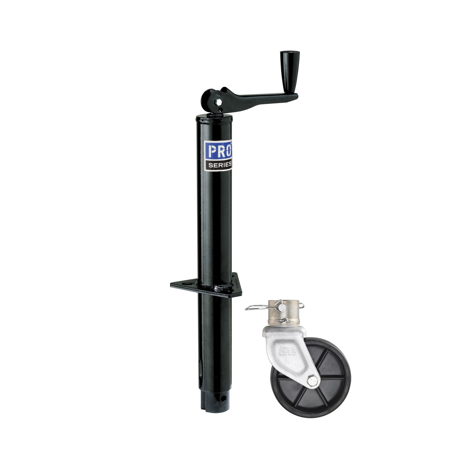 Pro Series Round 2,000 lbs. A-Frame Trailer Jack Topwind 14" Lift w/ 6" Poly Caster Wheel thumbnail 0