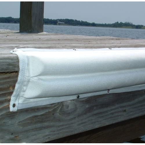 Taylor Made Medium Double Dock & Post Bumper, White (8"W x 1-3/4"D x 4'L) #DDB3.40