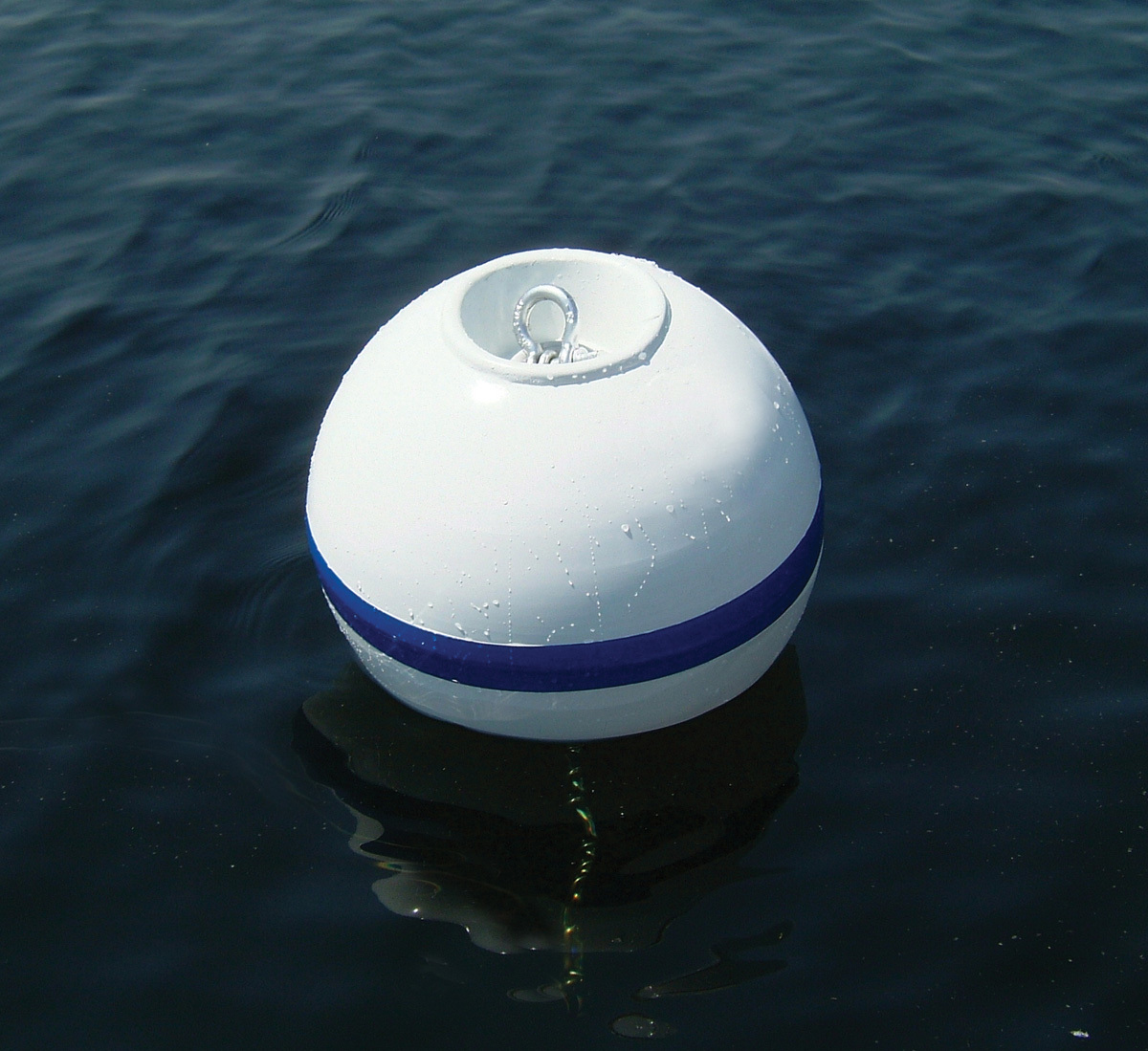 Taylor Made Sur-Moor Shackle Buoy with Rope Nest White 2-1/2" Tube diameter #46818