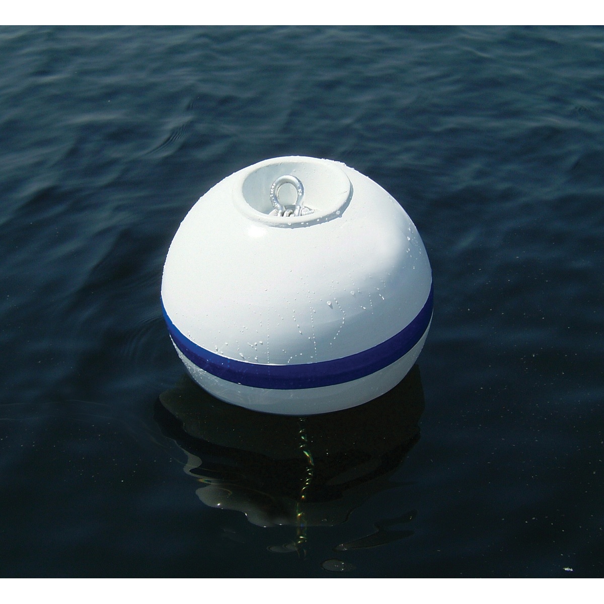 Taylor Made Sur-Moor Shackle Buoy with Rope Nest White 2-1/2" Tube diameter #46818