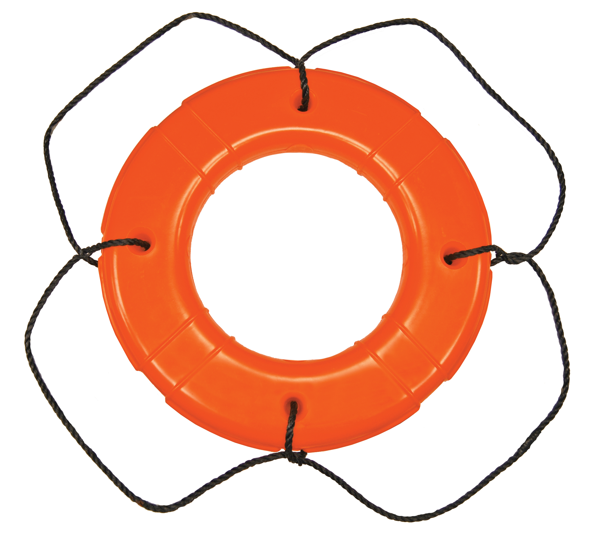 Taylor Made Polyethylene Shell Life Ring with Black Grab Lines, Orange (30") #570