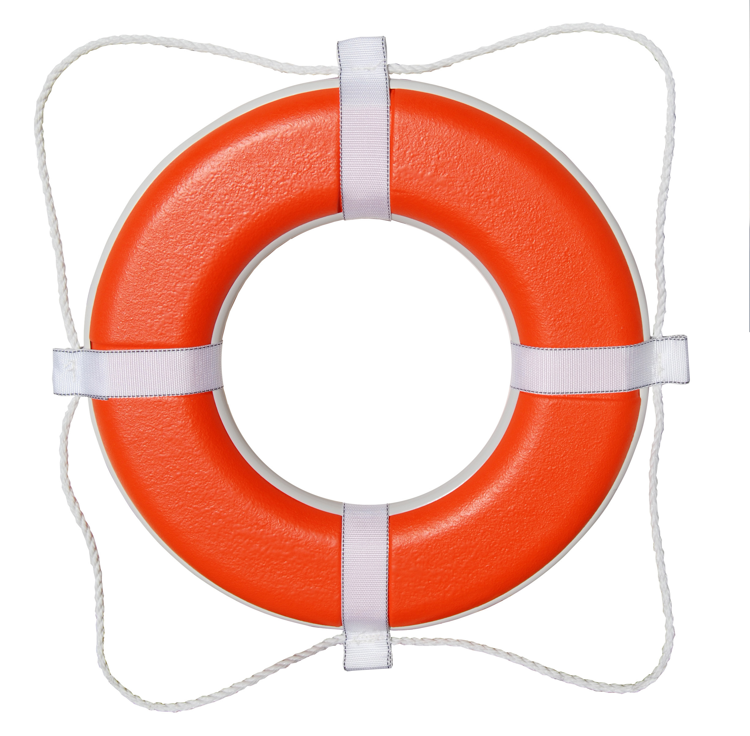 Taylor Made Vinyl Coated Foam Life Ring with White Grab Lines, Orange (20") #363