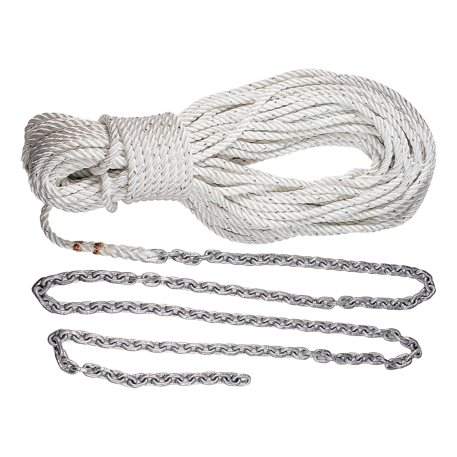 Lewmar Anchor Rode - 5' 1/4" G4 Chain, 100' 1/2" 3-Strand Nylon Rope with 5/16" Shackle