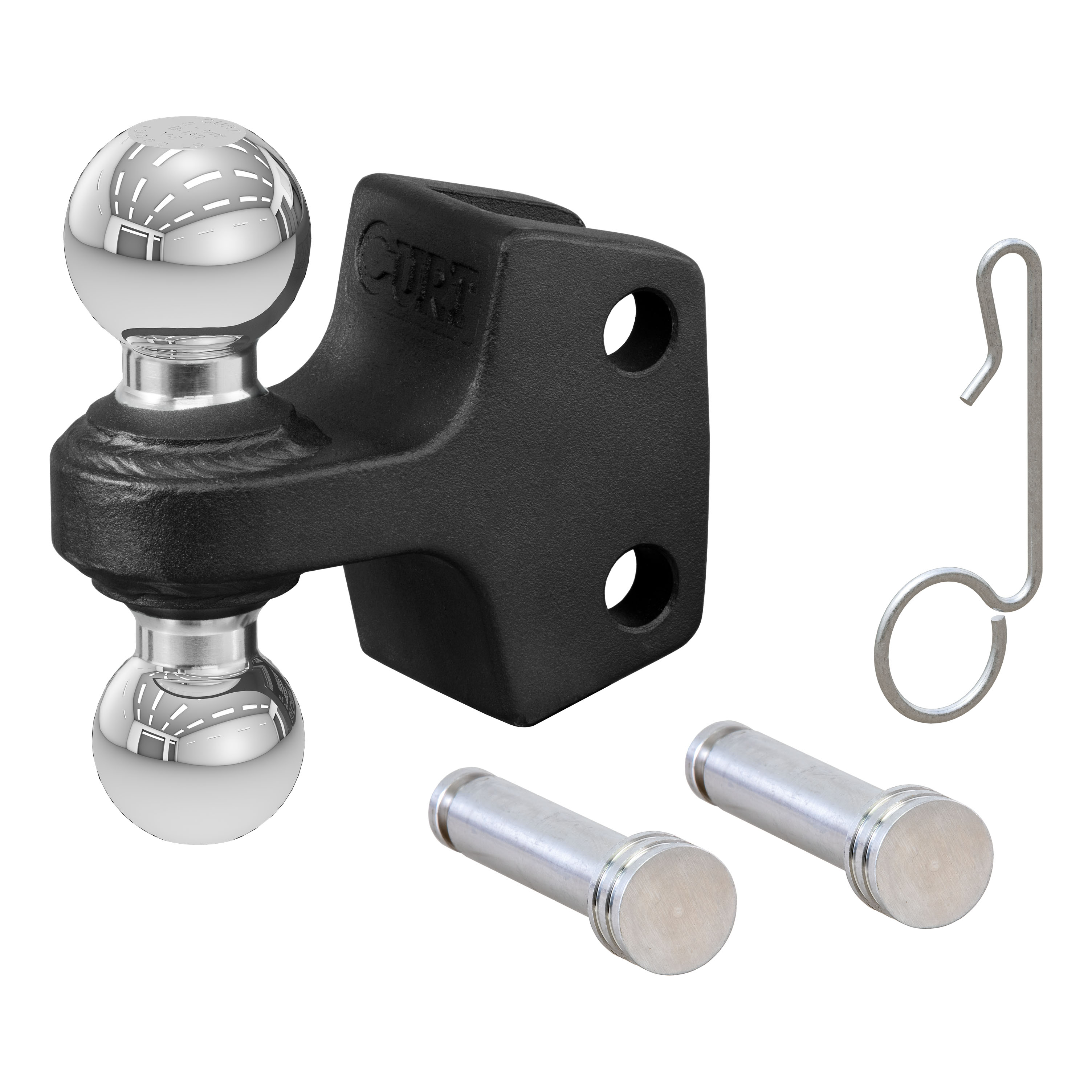 CURT Dual Ball Attachment for Weight Distribution Shank Trailer Hitch Ball Mount thumbnail 0