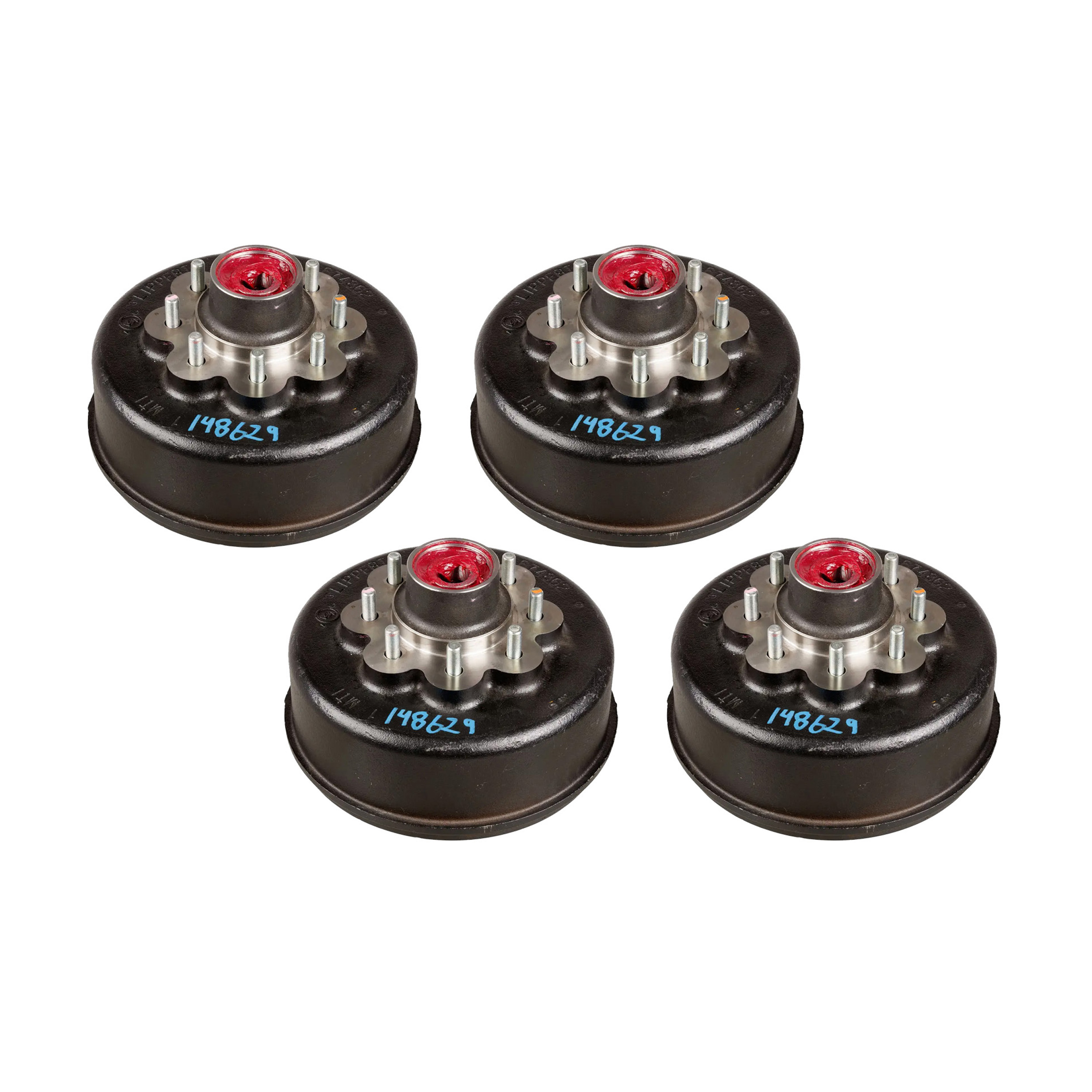Lippert (4-Pack) 8K lbs RV Brake Drum Hub Assembly for 8,000- Axle - 8 on 6.5", 9/16" Stud - Heavy-Duty Trailer Component LIPKIT2FG4J thumbnail 0