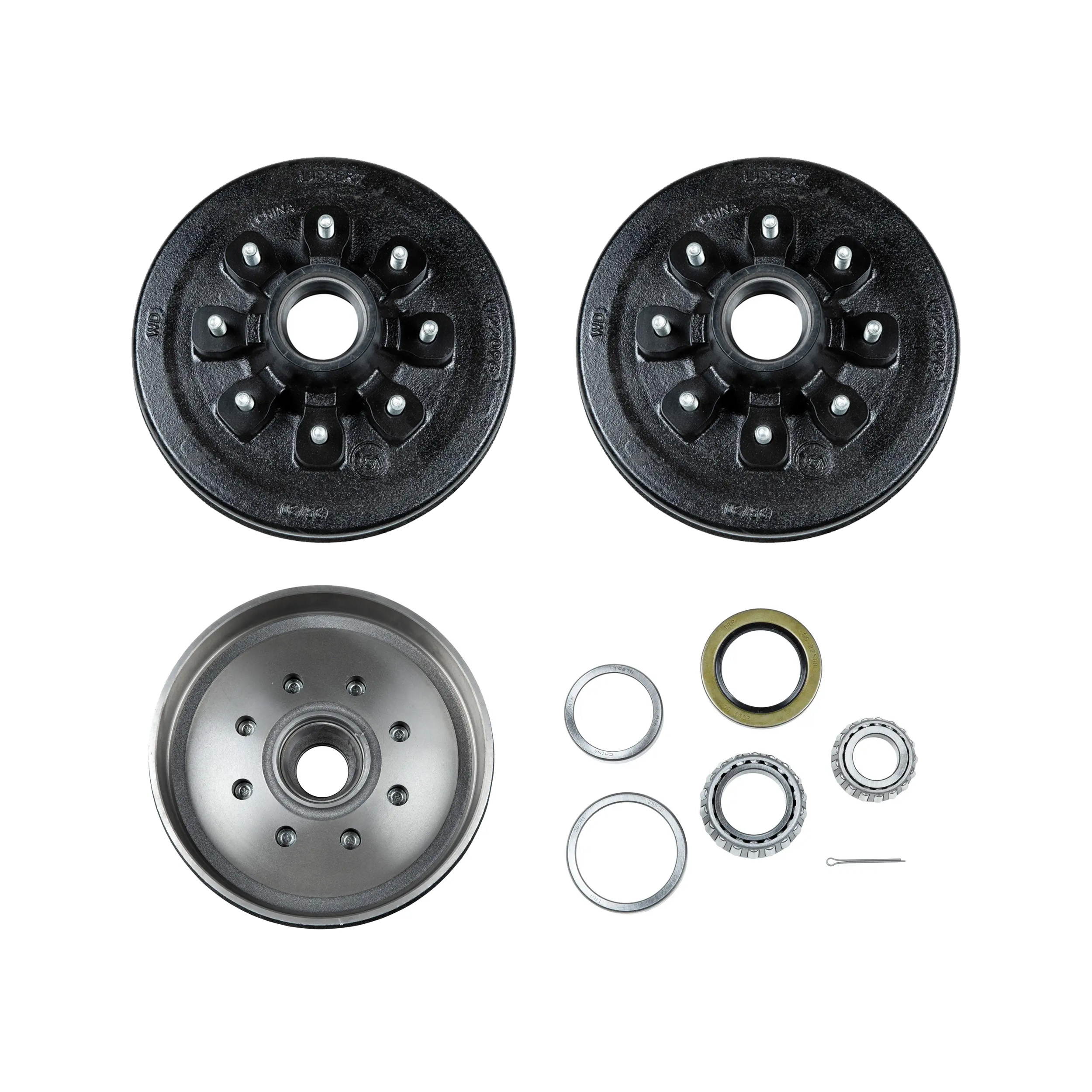 Lippert (2-Pack) 7K lbs 12" Brake Drum Hub for 7,000- Axle - 8 on 6.5", 1/2" Stud (with Bearing Cone) - Heavy-Duty Trailer Component thumbnail 0