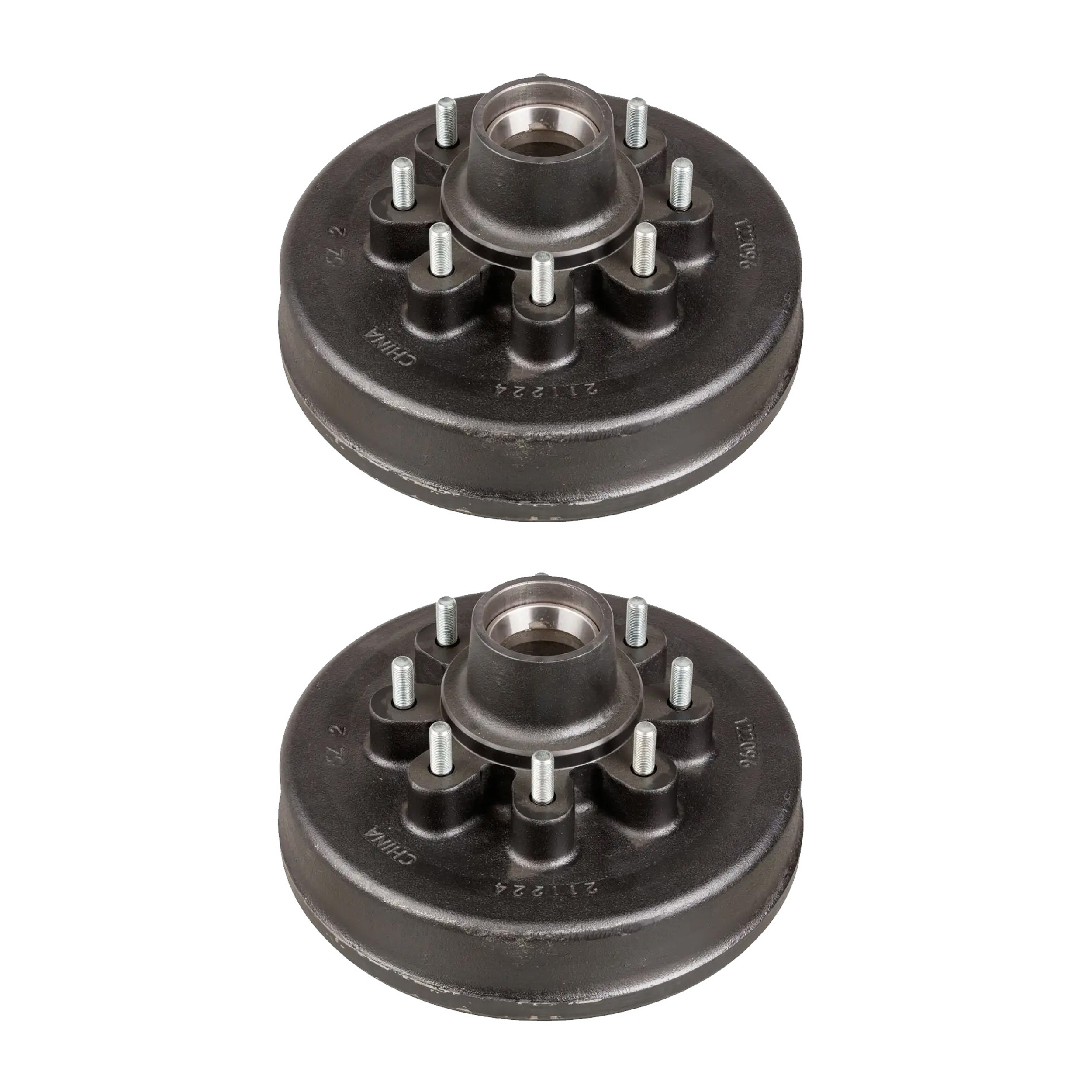 Lippert (2-Pack) 7K lbs 12" Brake Drum Hub Assembly for 7,000- Axle - 8 on 6.5",1/2" Stud - Heavy-Duty Trailer Component thumbnail 0
