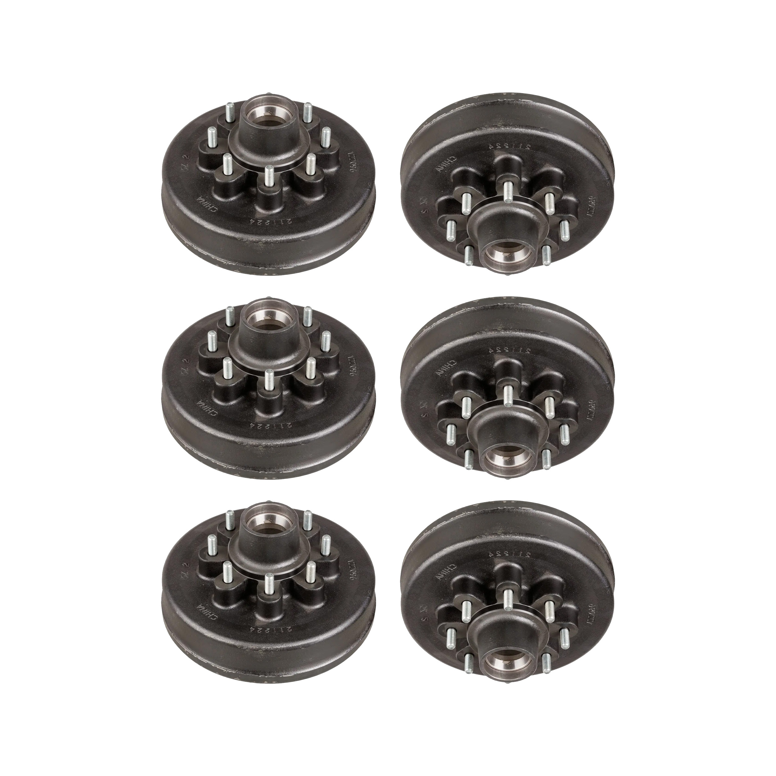 Lippert (6-Pack) 7K lbs 12" Brake Drum Hub Assembly for 7,000- Axle - 8 on 6.5",1/2" Stud - Heavy-Duty Trailer Component LIPKITFGA1E thumbnail 0