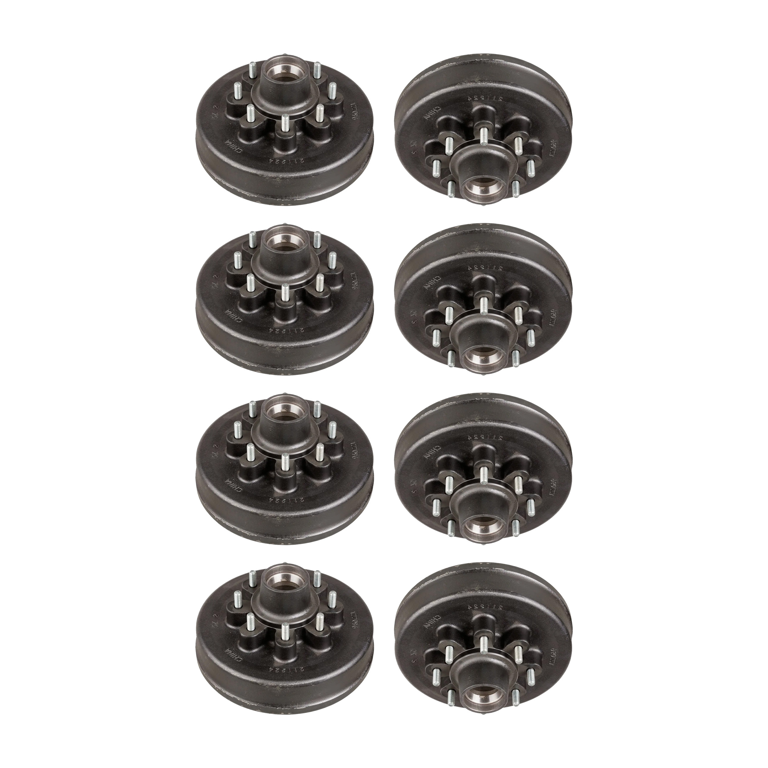Lippert (8-Pack) 7K lbs 12" Brake Drum Hub Assembly for 7,000- Axle - 8 on 6.5",1/2" Stud - Heavy-Duty Trailer Component thumbnail 0