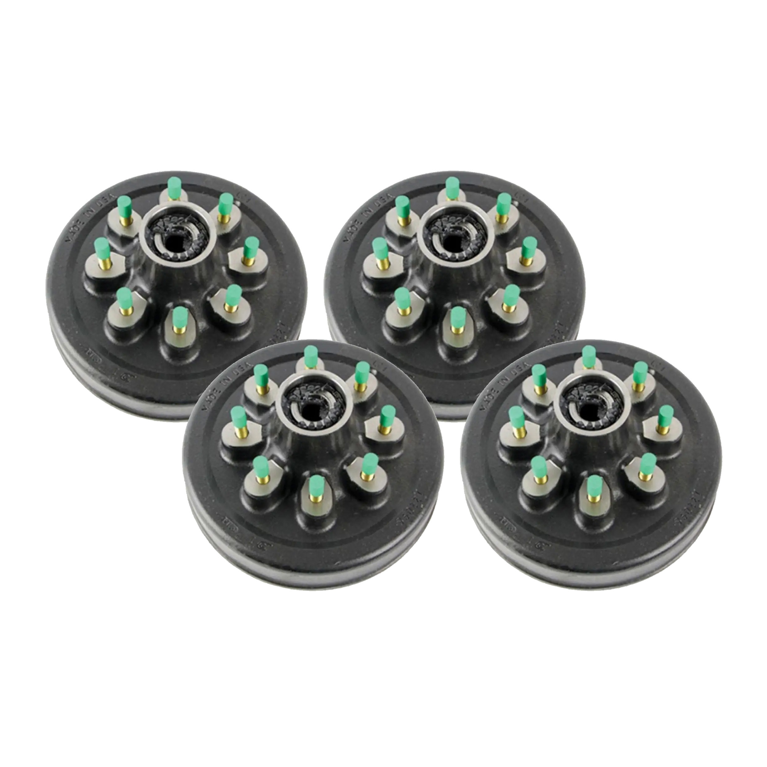 Lippert (4-Pack) 8K lbs Brake Drum Hub for 8,000- Axle 8 on 6.5", 9/16" Stud (with Bearing Cups) - Heavy-Duty Trailer Component LIPKIT33E8H thumbnail 0