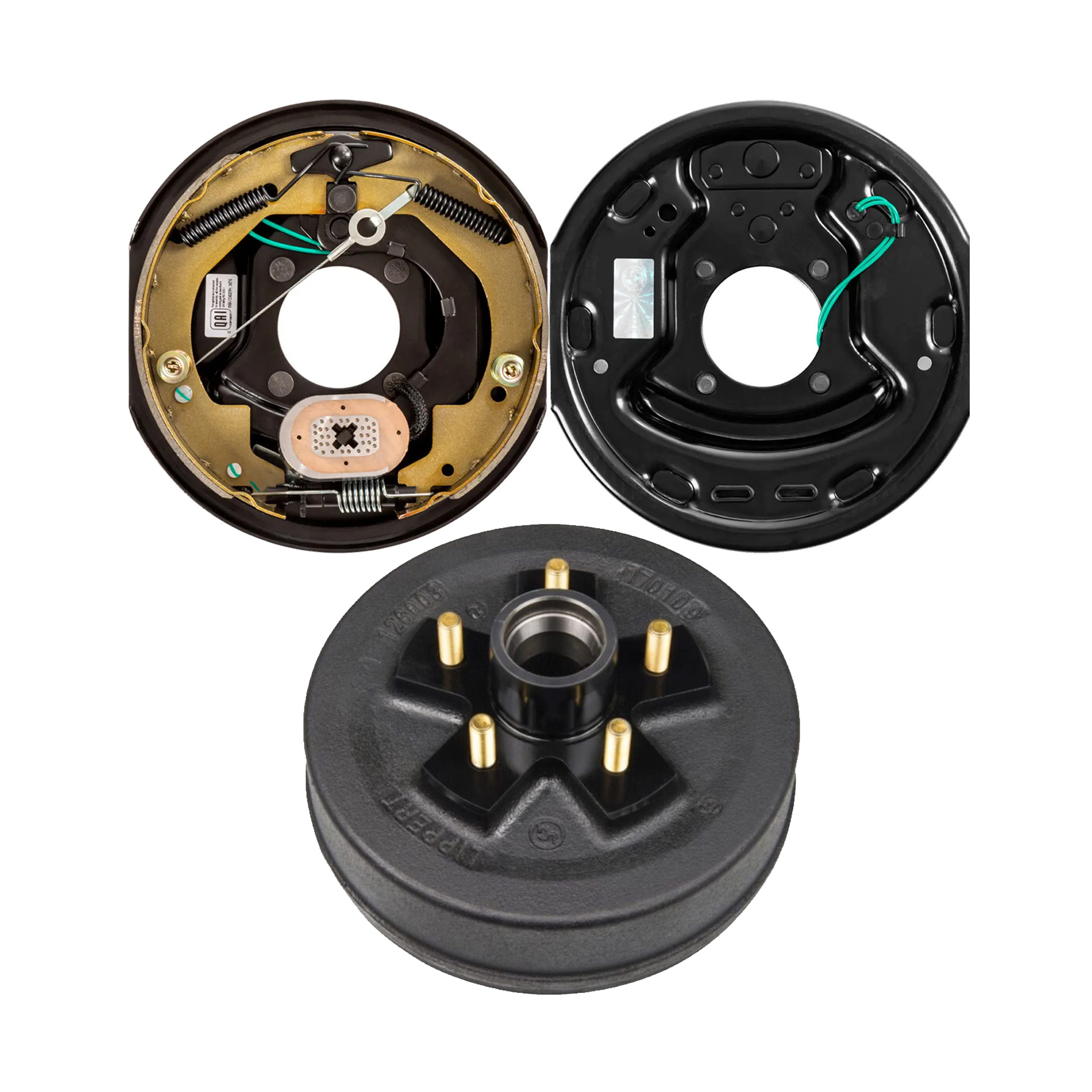 Lippert 3,500-lb 10" Trailer Brake Hub Assembly 5 on 4.5" & Forward Self-Adjusting RV Brakes 10" x 2.25", Right Side, 4-Bolt LIPKIT9GFI9 thumbnail 0