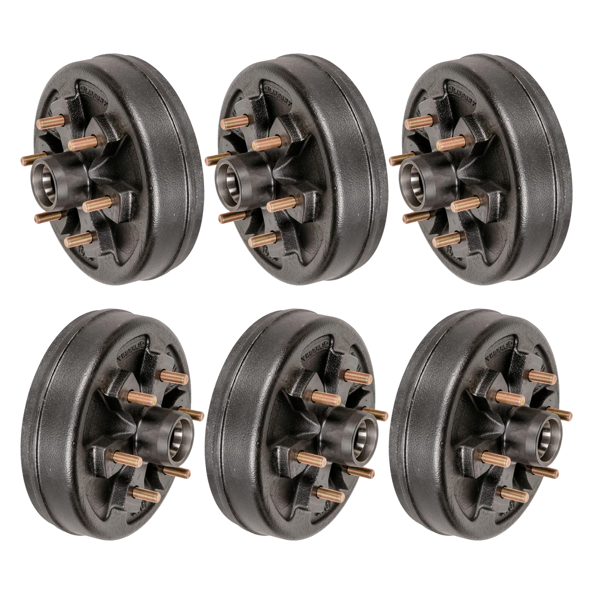 Lippert (6-Pack) 4400 lbs 10" Brake Hub, 6 on 5.5"; 1/2" Stud - 4,400 - Heavy-Duty Trailer Component thumbnail 0