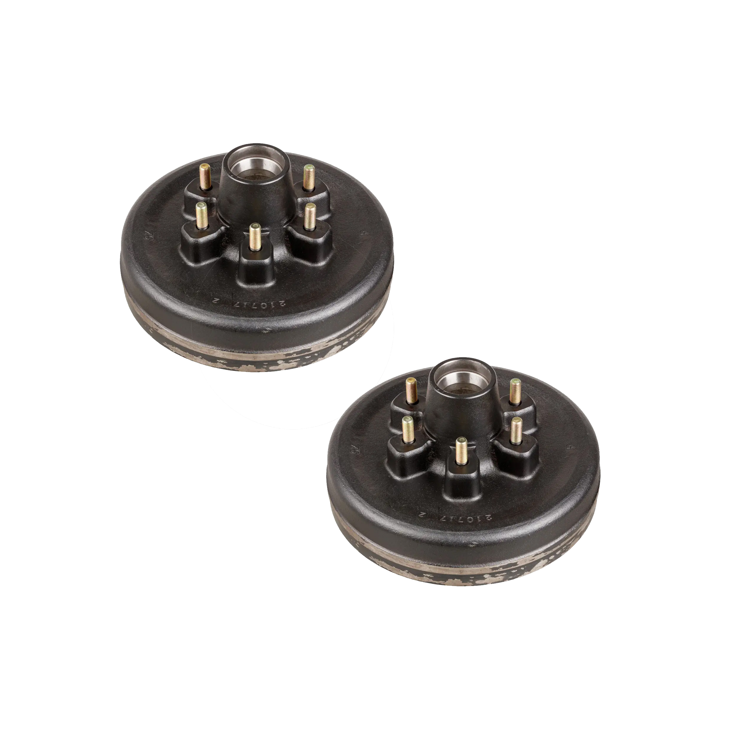 Lippert (2-Pack) 6000 lbs 12" Brake Drum Hub for 6,000- Axle - 6 on 5.5", 1/2" Stud - Heavy-Duty Trailer Component thumbnail 0