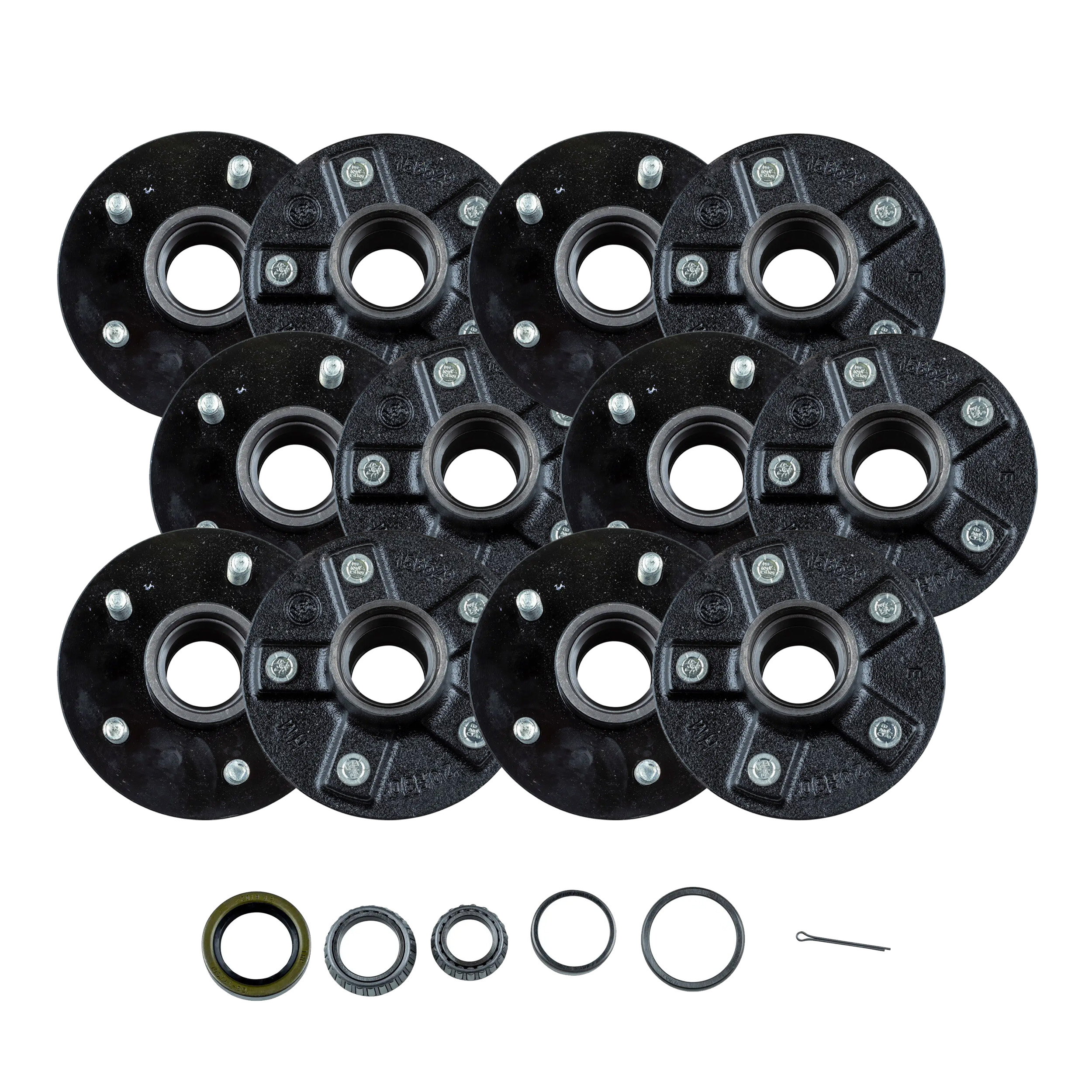 Lippert (6-Pack) 2200 lbs Idler Hub, 5 on 4.5";  6.5" Hub Flange - 2,200 (with Bearing Cone Kit) - Heavy-Duty Trailer Component LIPKIT300E1 thumbnail 0
