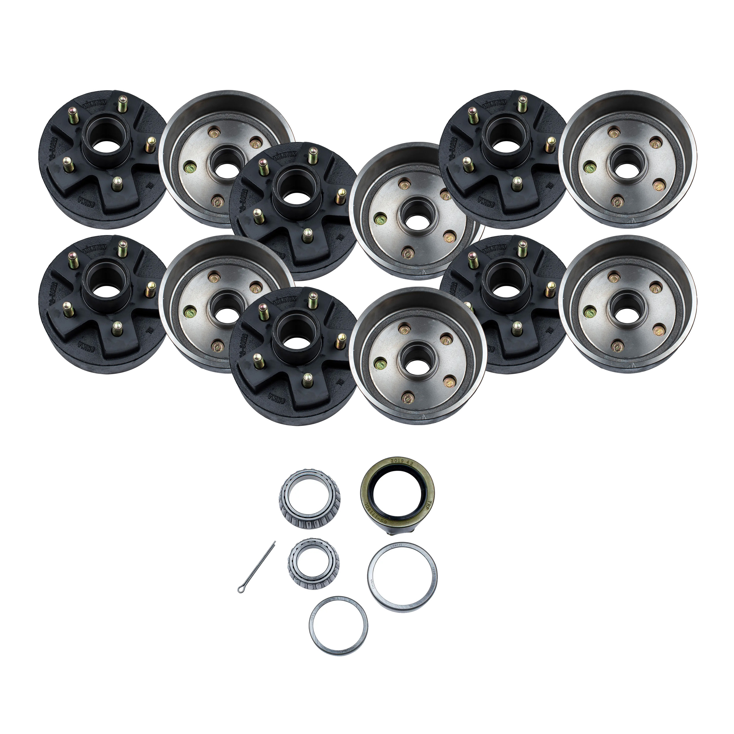 Lippert (6-Pack) 2200 lbs 7" Brake Hub, 5 on 4.5"; 1/2" Stud - 2,200 (with Bearing Cone Kit) - Heavy-Duty Trailer Component thumbnail 0