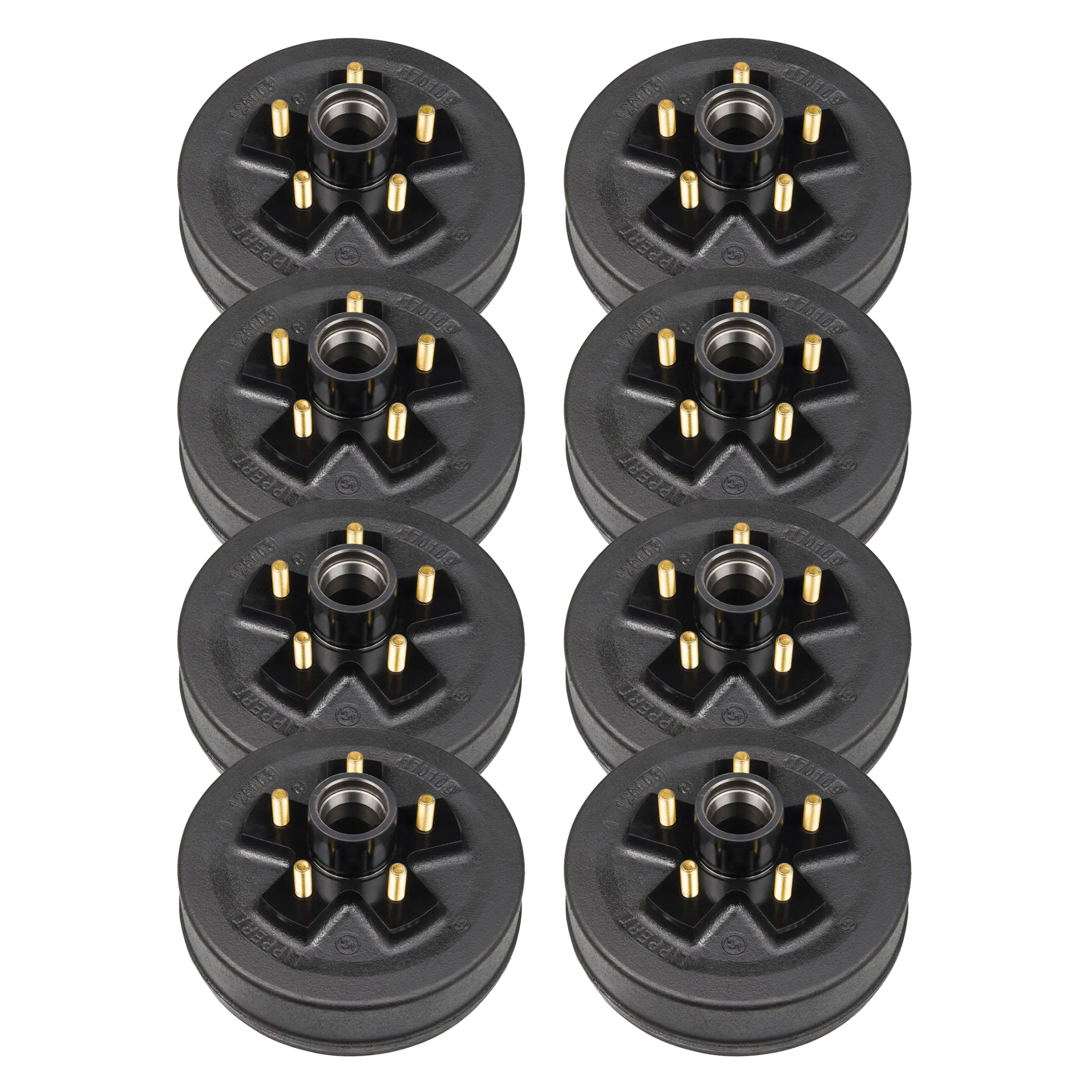 Lippert (8-Pack) 3500 lbs 10" Brake Drum Hub for 3,500- Axle - 5 on 4.5", 1/2" Stud - Heavy-Duty Trailer Component thumbnail 0