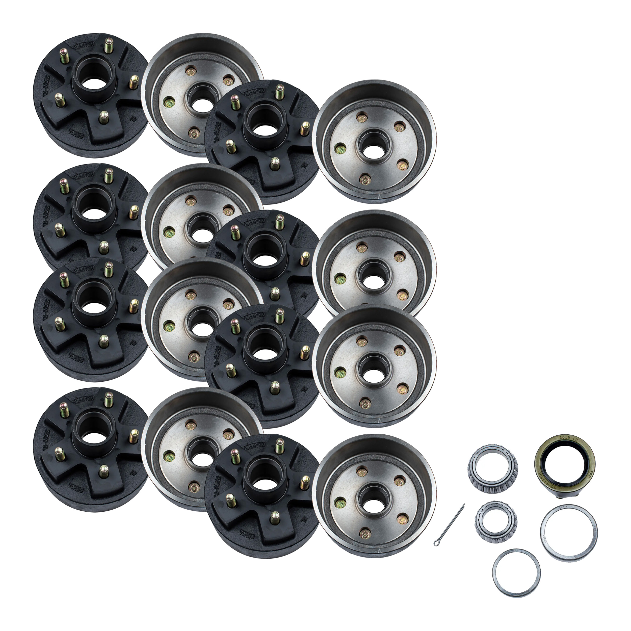 Lippert (8-Pack) 2200 lbs 7" Brake Hub, 5 on 4.5"; 1/2" Stud - 2,200 (with Bearing Cone Kit) - Heavy-Duty Trailer Component thumbnail 0