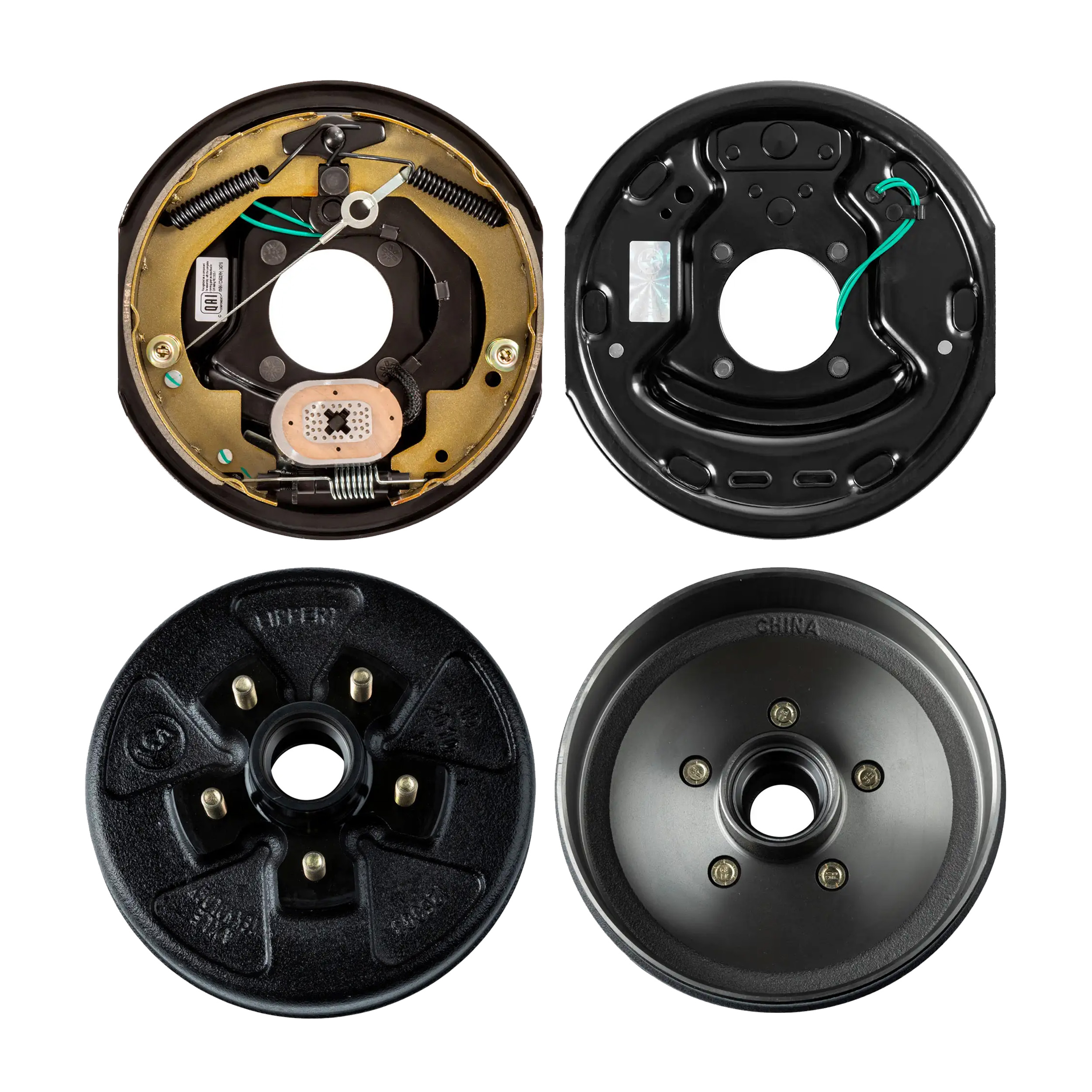 Lippert 10" 3,500 lb RV Brake Kit  1 Brake Drum Hub (5 on 4.5", 1/2" Stud, with Bearing Cone) with 1 Right Side Forward Self-Adjusting Brake LIPKITF3FG0 thumbnail 0