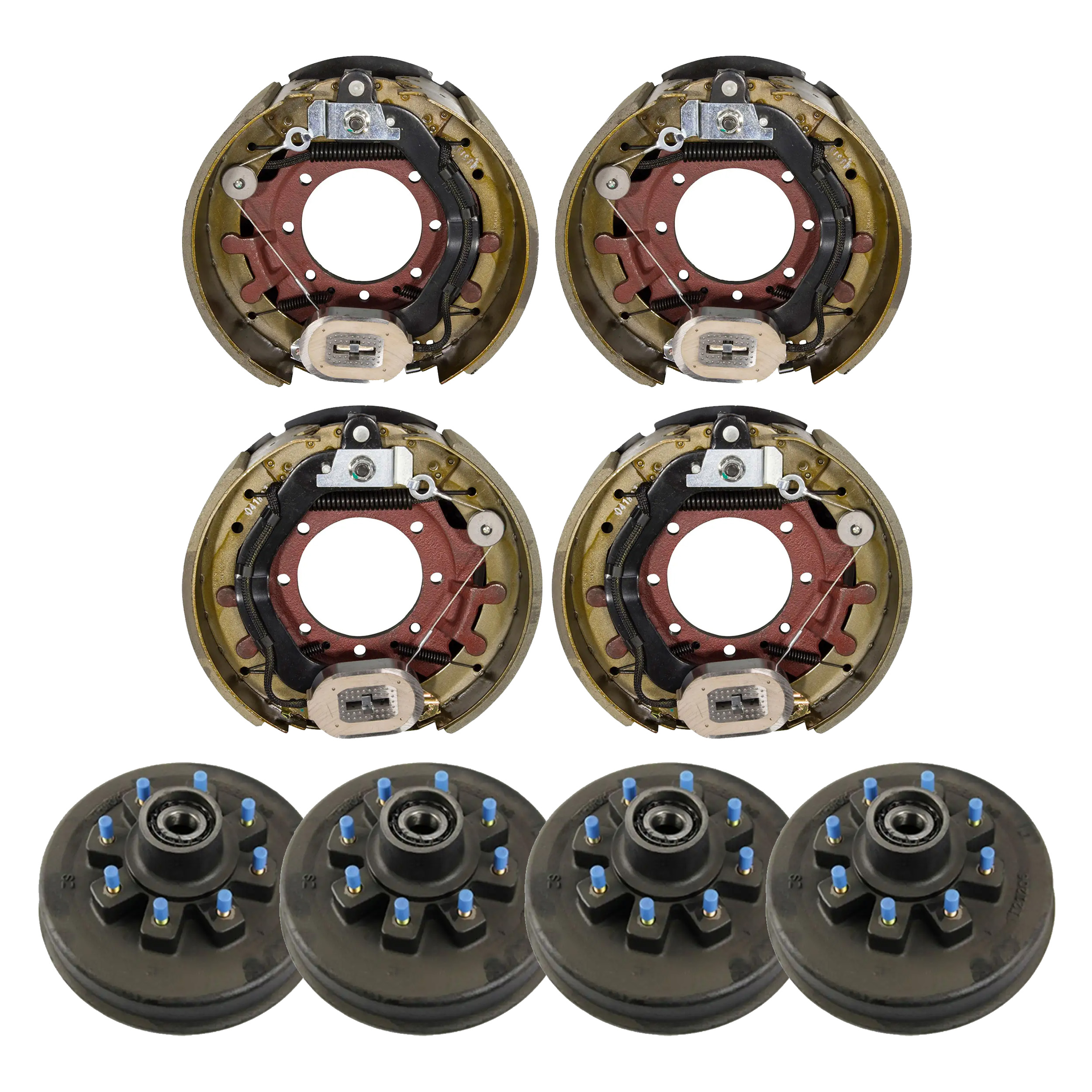 Lippert 12,000 lb Trailer Brake Kit  4 Brake Drum Hubs (8 on 6.5", 5/8" Stud) with 2 Left & 2 Right Electric Trailer Brake Assemblies (12.25" x 5") LIPKITBFIJF thumbnail 0