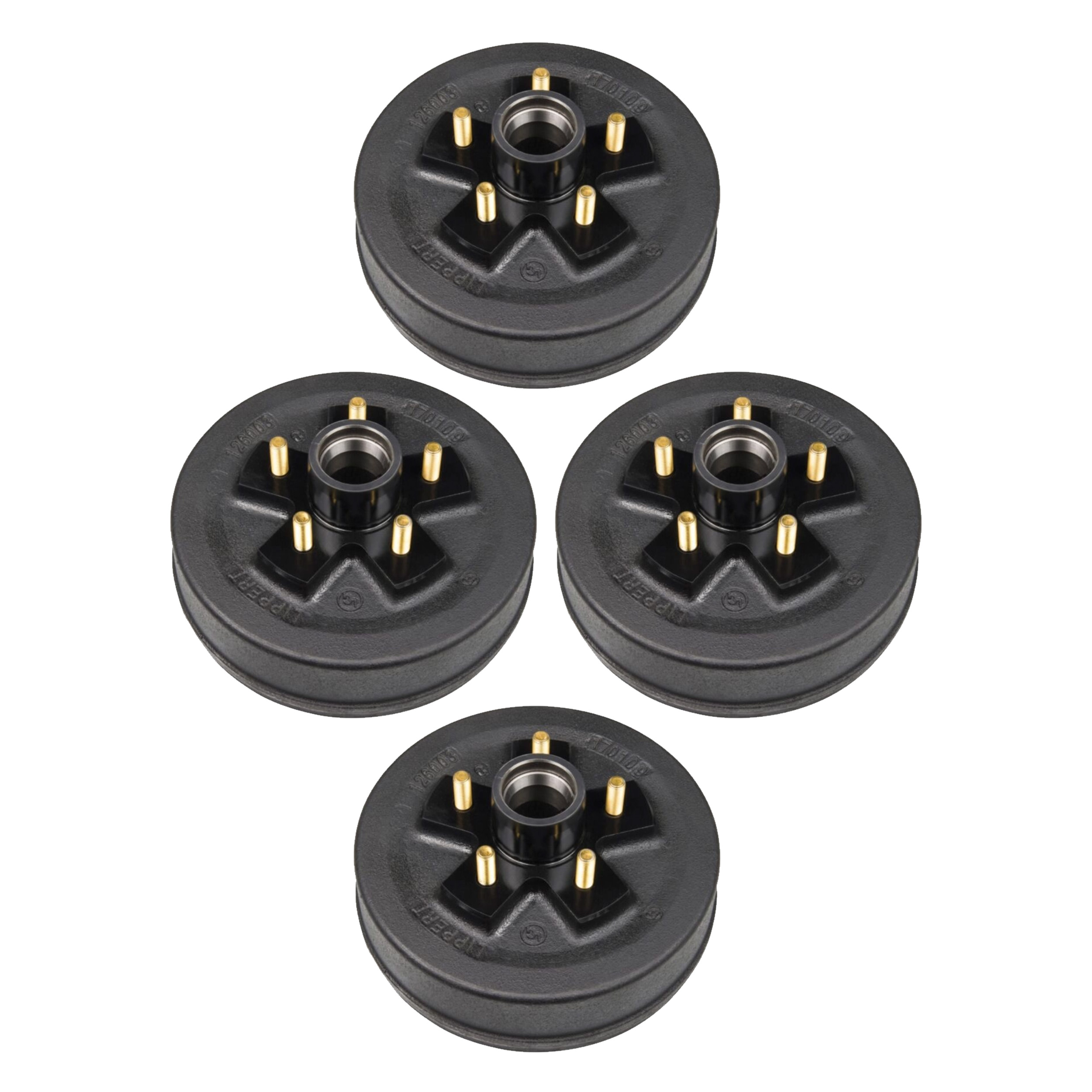 Lippert (4-Pack) 3500 lbs 10" Trailer Brake Hub Assembly - 3,500- 5 on 4-1/2", 1/2" Studs - Heavy-Duty Trailer Component LIPKIT5BG32 thumbnail 0