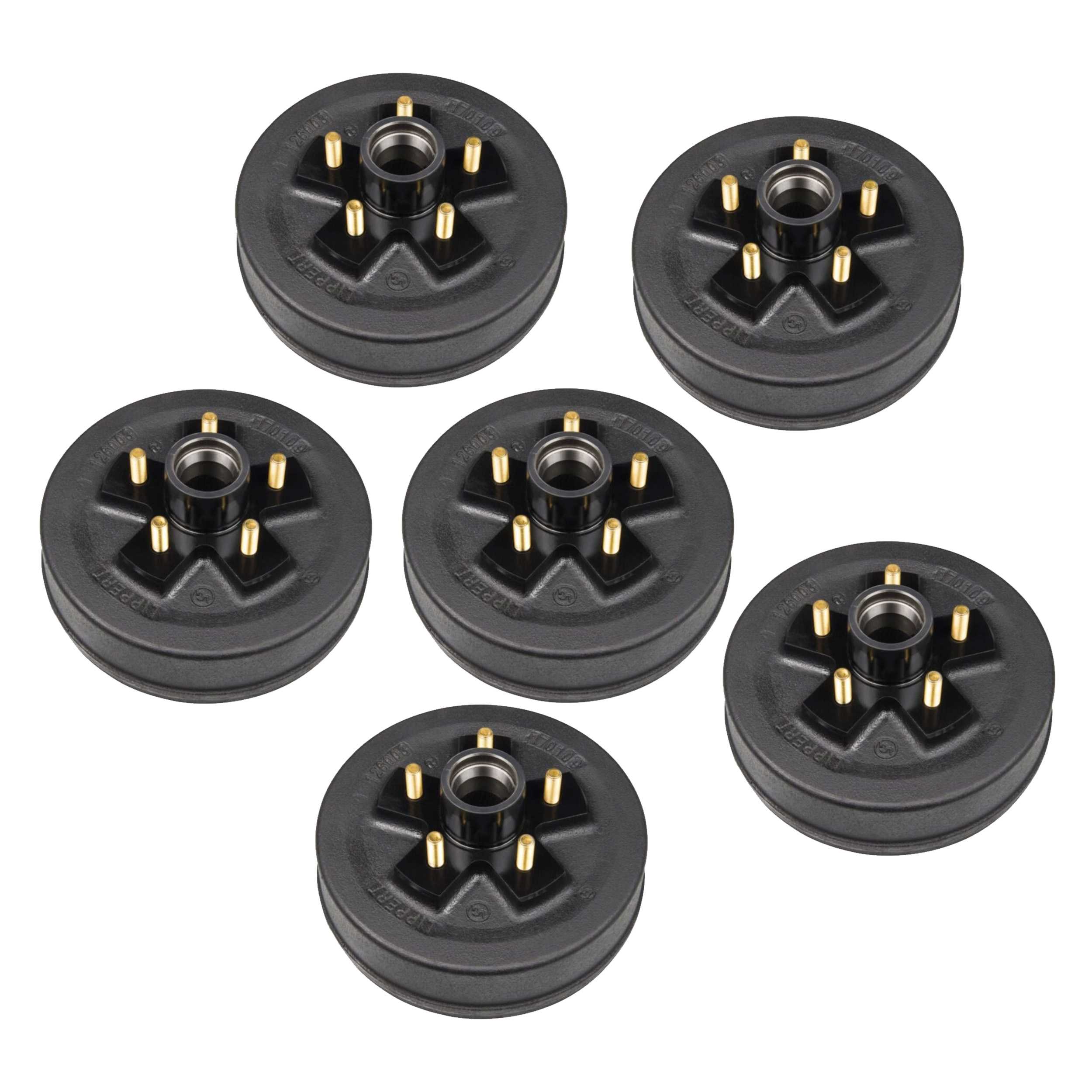 Lippert (6-Pack) 3500 lbs 10" Trailer Brake Hub Assembly - 3,500- 5 on 4-1/2", 1/2" Studs - Heavy-Duty Trailer Component LIPKIT72836 thumbnail 0