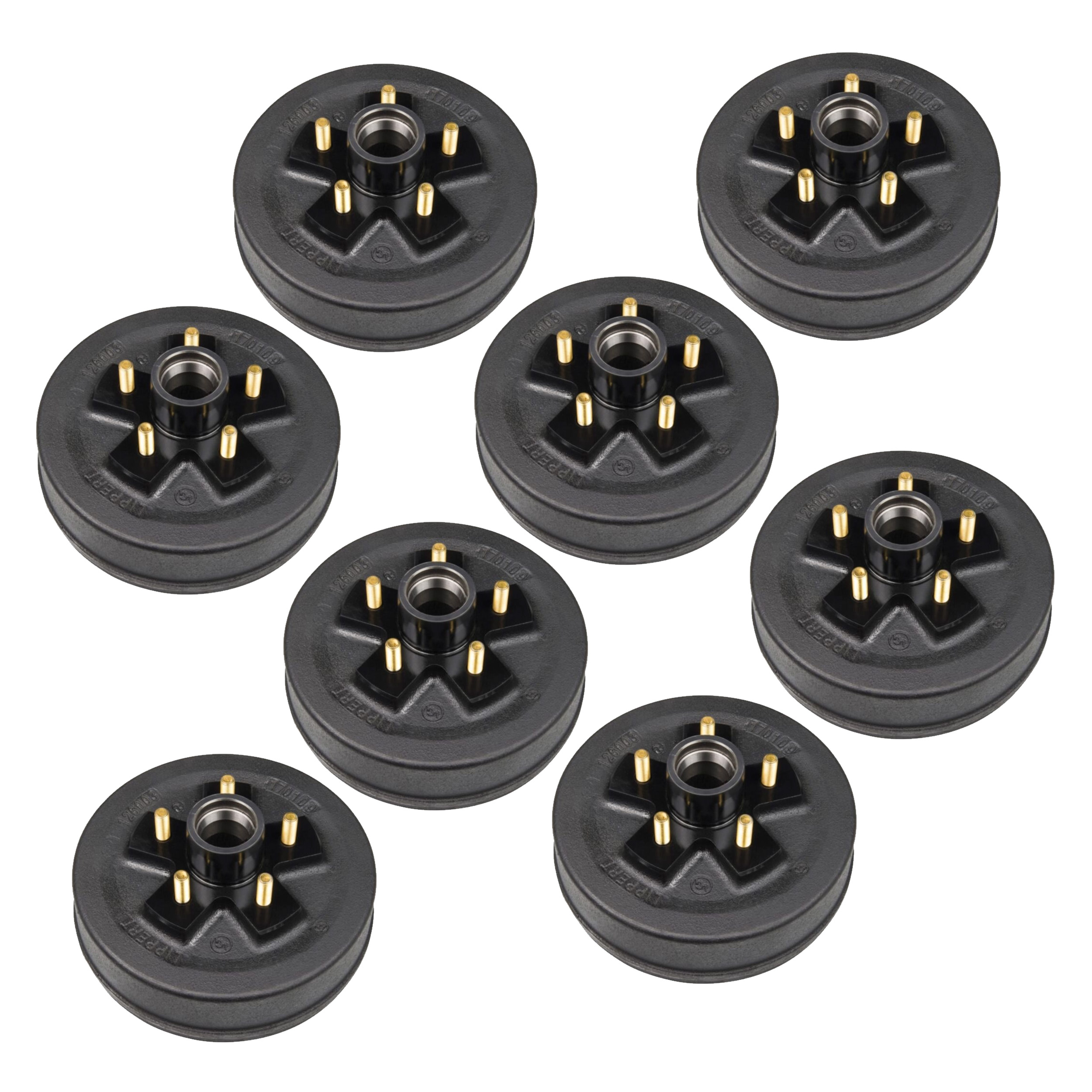 Lippert (8-Pack) 3500 lbs 10" Trailer Brake Hub Assembly - 3,500- 5 on 4-1/2", 1/2" Studs - Heavy-Duty Trailer Component LIPKITHIG47 thumbnail 0