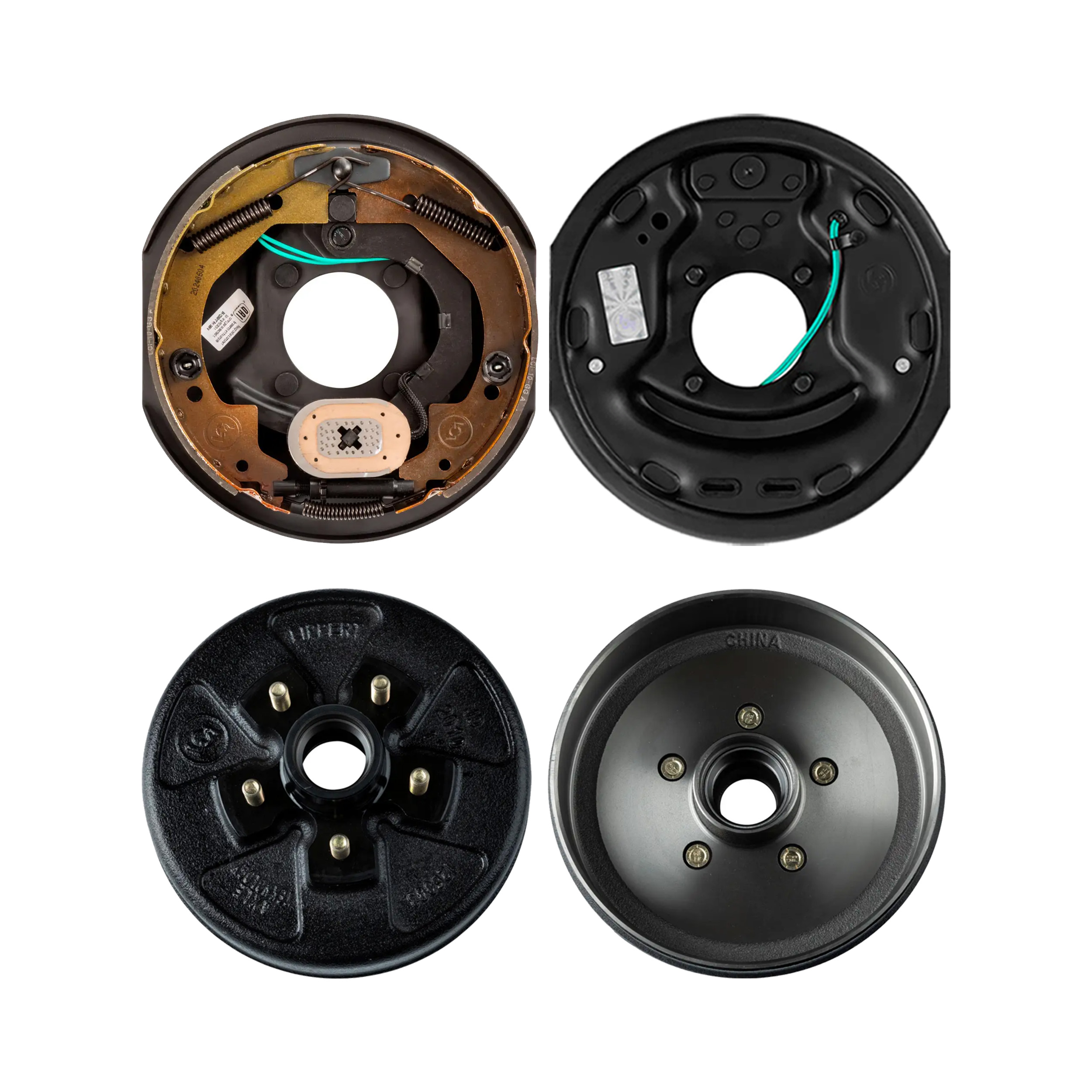 Lippert 10" 3,500 lb Electric Trailer Brake Kit – 1 Brake Drum Hub (5 on 4.5", 1/2" Stud with Bearing Cone) & 1 Right Electric Brake Assembly (10" x 2.25") thumbnail 0