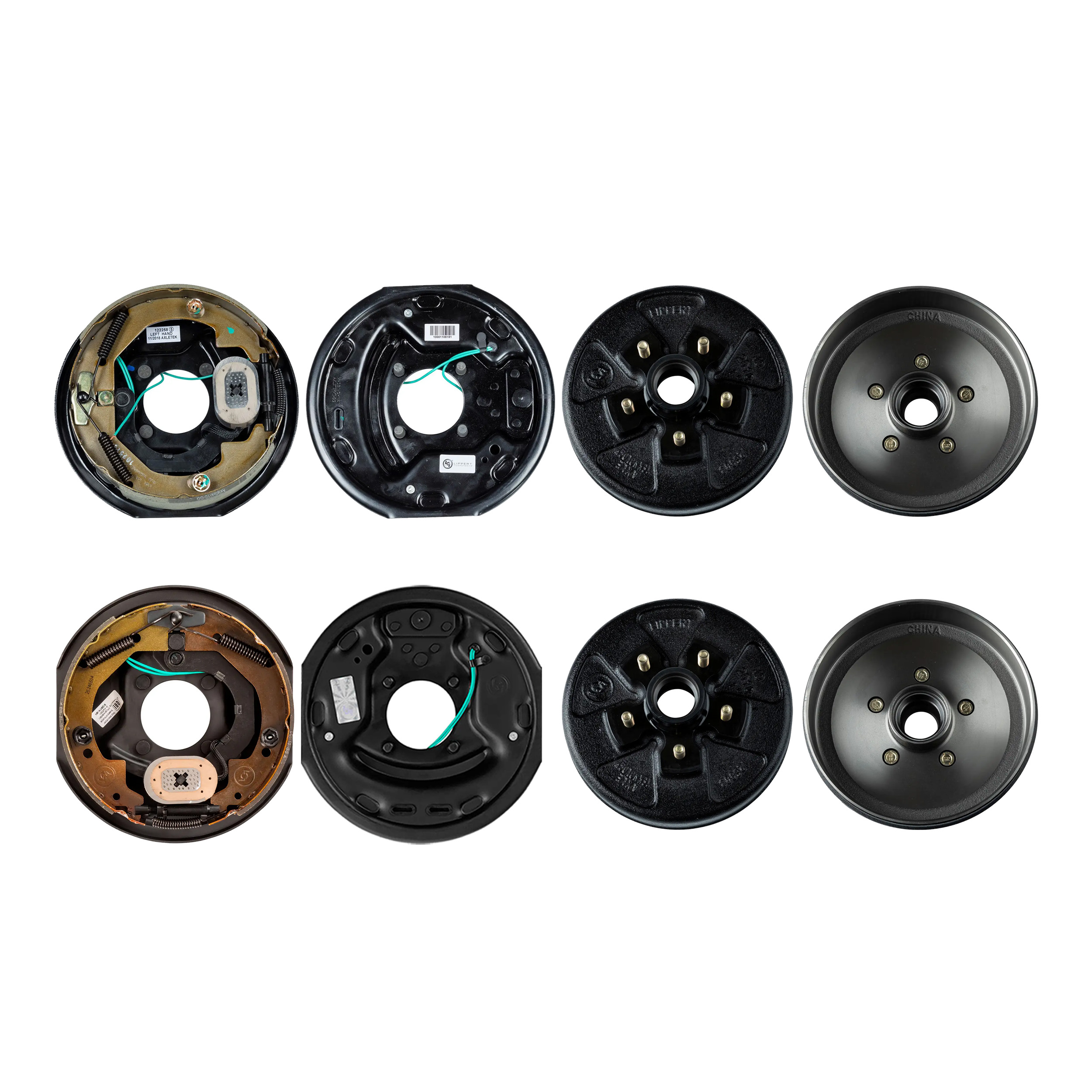 Lippert 10" 3,500 lb Electric Trailer Brake Kit – 2 Brake Drum Hubs (5 on 4.5", 1/2" Stud with Bearing Cone) with 1 Left & 1 Right Electric Brake (10" x 2.25") thumbnail 0