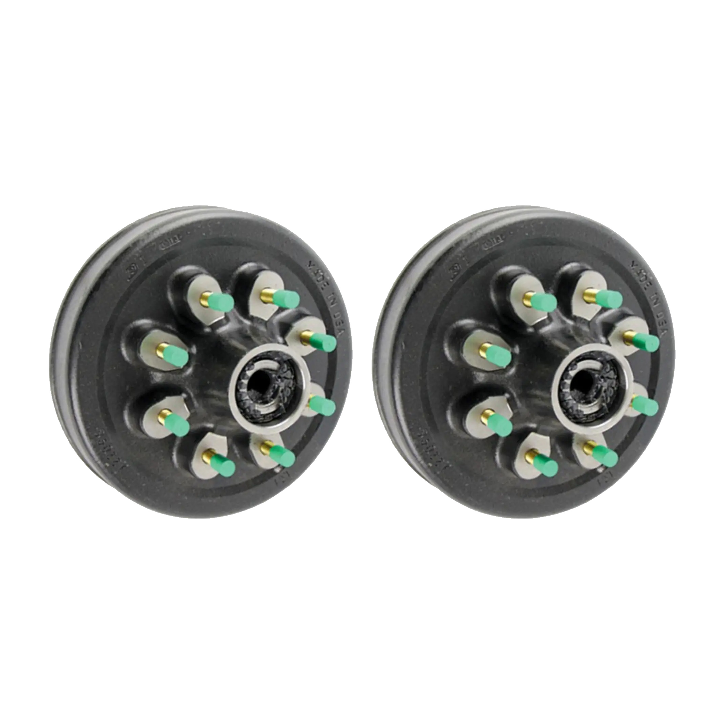 Lippert (2-Pack) 8K lbs Brake Drum Hub for 8,000- Axle - 8 on 6.5", 9/16" Stud (with Bearing Race) - Heavy-Duty Trailer Component thumbnail 0