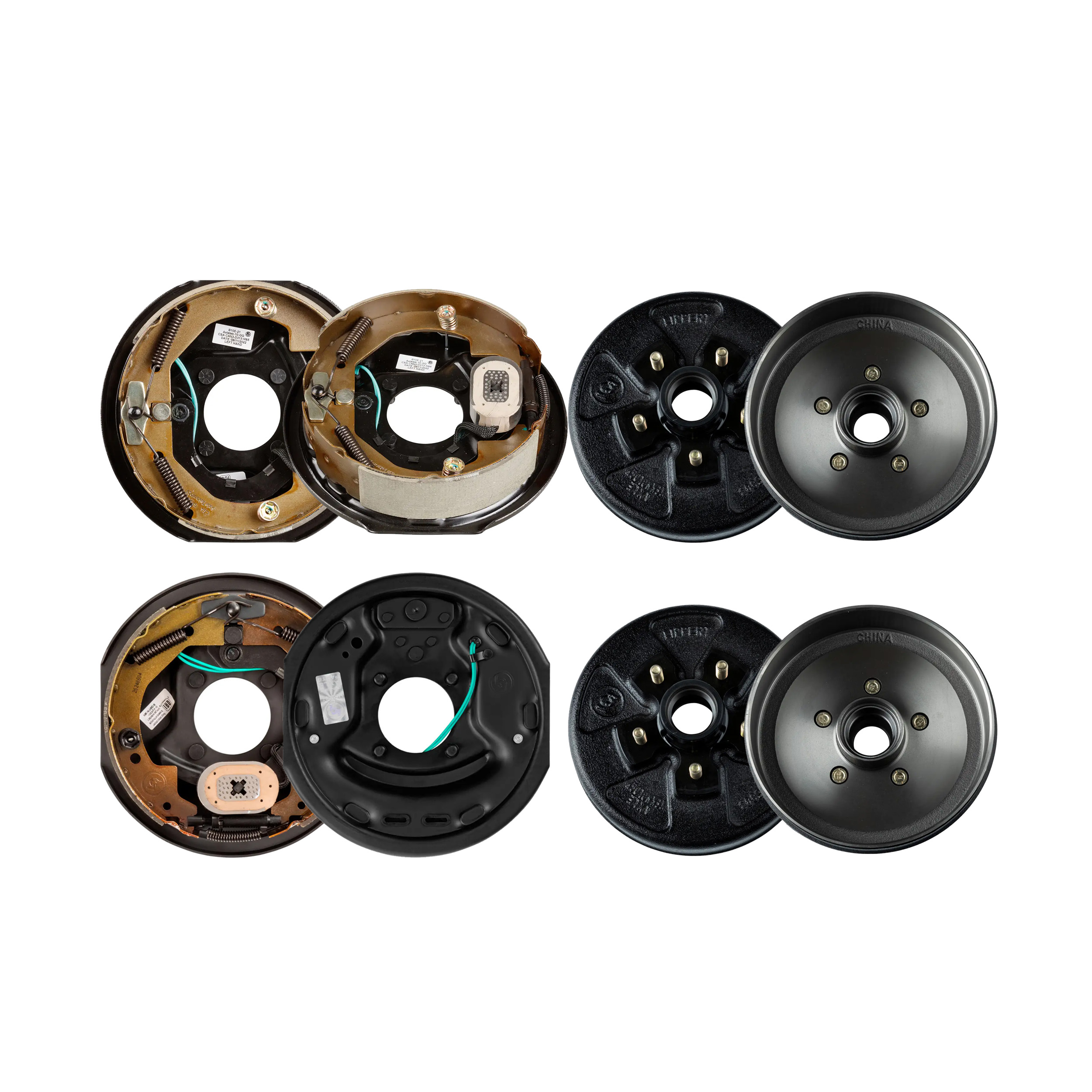 Lippert 3,500 lb RV Electric Brake Kit  1 Left & 1 Right Electric Brake Assembly (10" x 2.25") with 2 Brake Drum Hubs (10", 5 on 4.5", 1/2" Stud) LIPKIT865H7 thumbnail 0