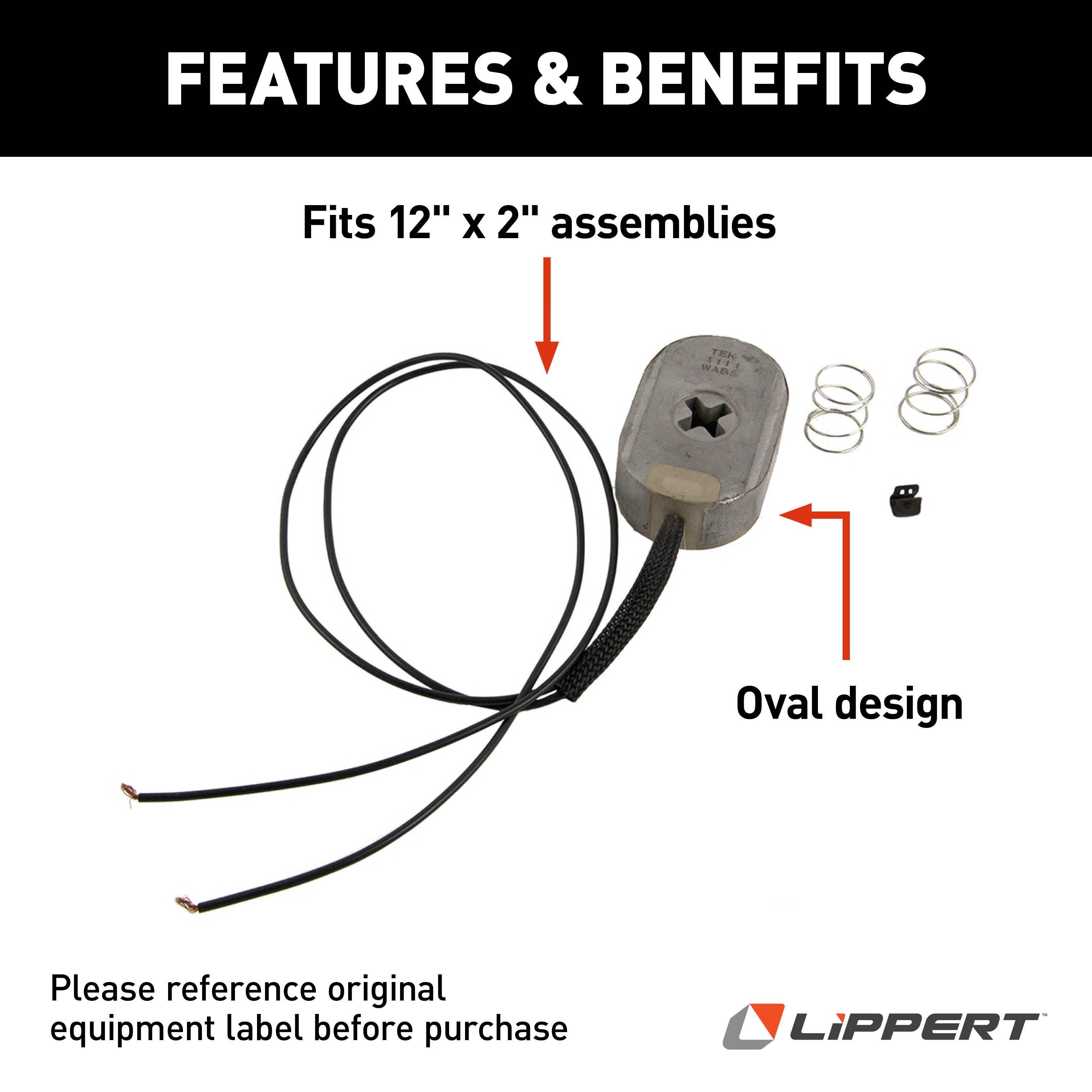 Lippert Electric Trailer Brake Magnet Kit - 12" x 2" 136447 thumbnail 1