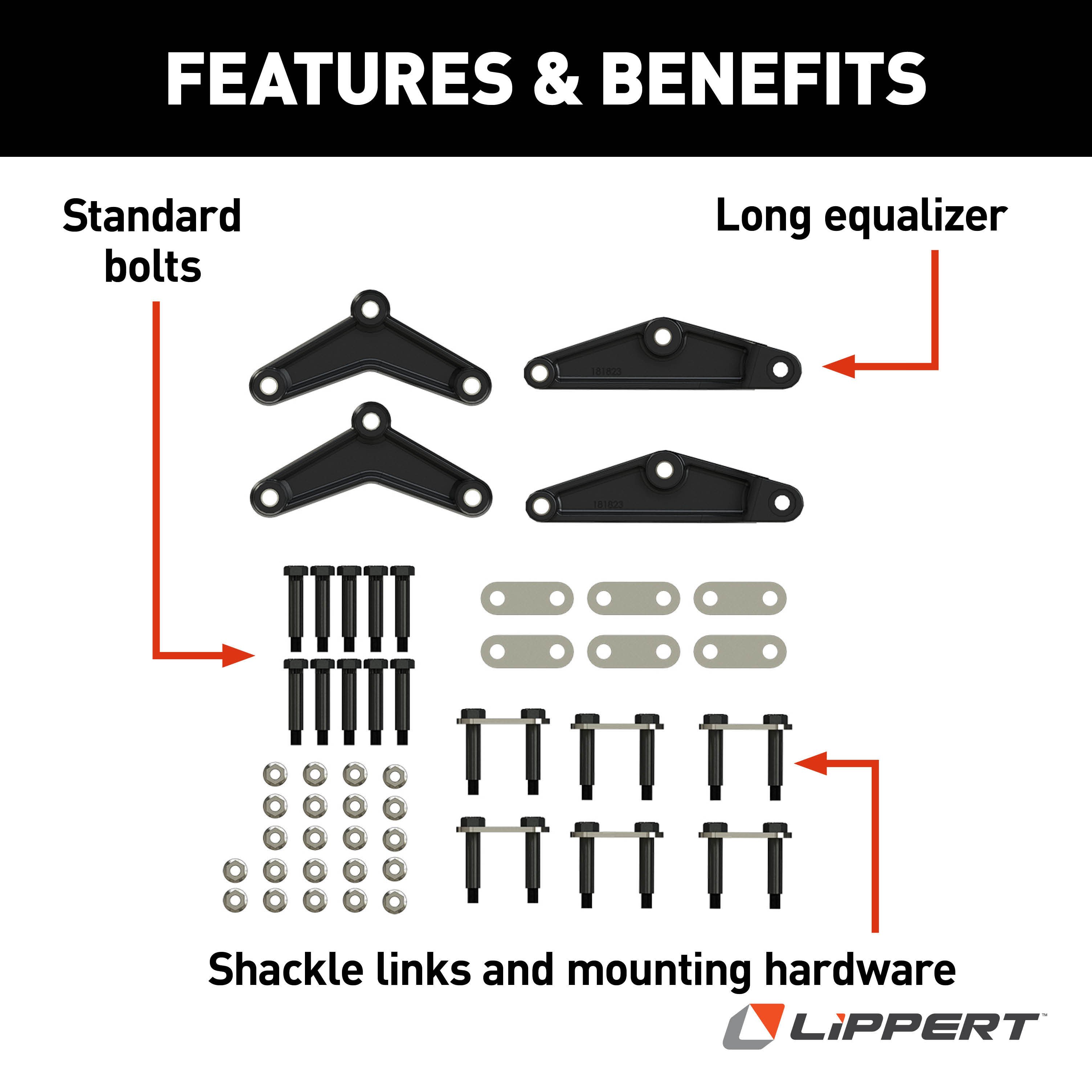 Lippert Triple Axle AP Kit with Long Equalizer and Standard Bolts 132698 thumbnail 1