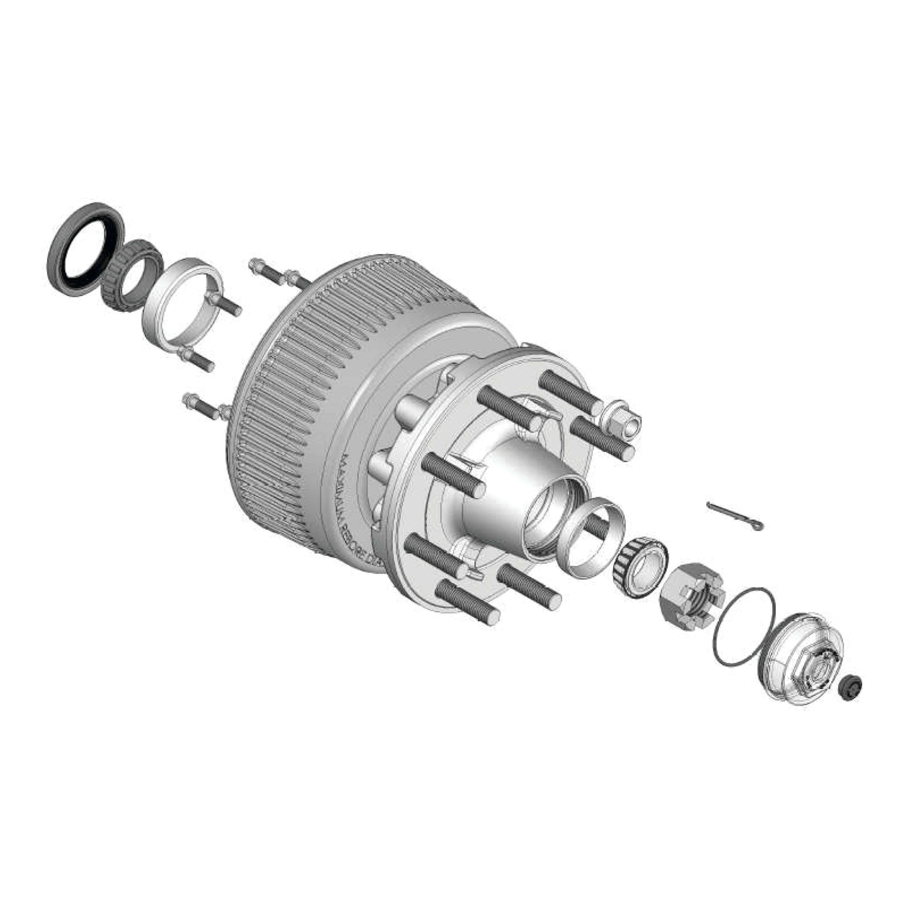Lippert Trailer Axle Oil and Dust Cap with Set Screw - 10,000 to 16,000 lbs. Clear 85373828 thumbnail 1