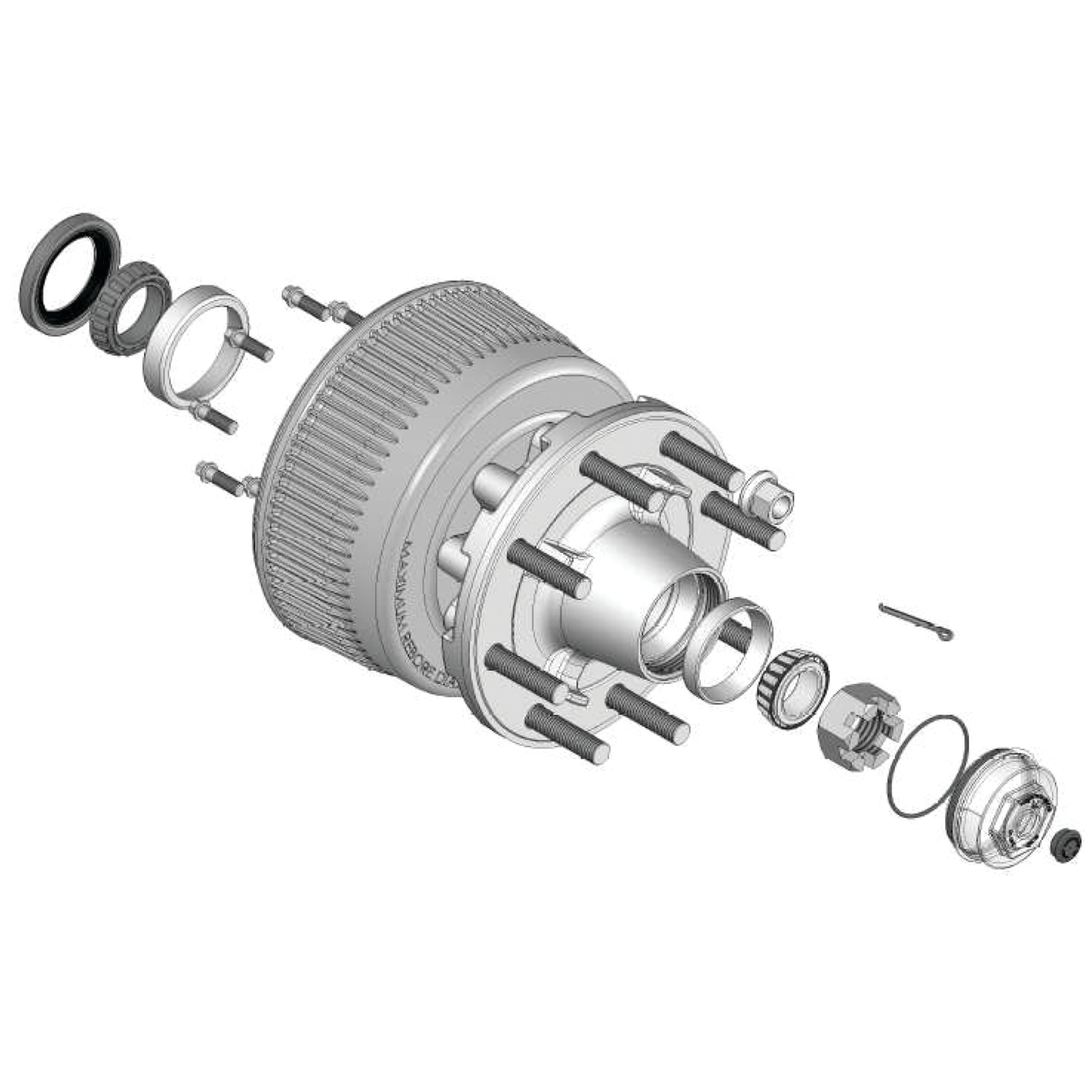 Lippert Trailer Axle Oil and Dust Cap with Set Screw - 10,000 to 16,000 lbs. Clear 85373828 thumbnail 3