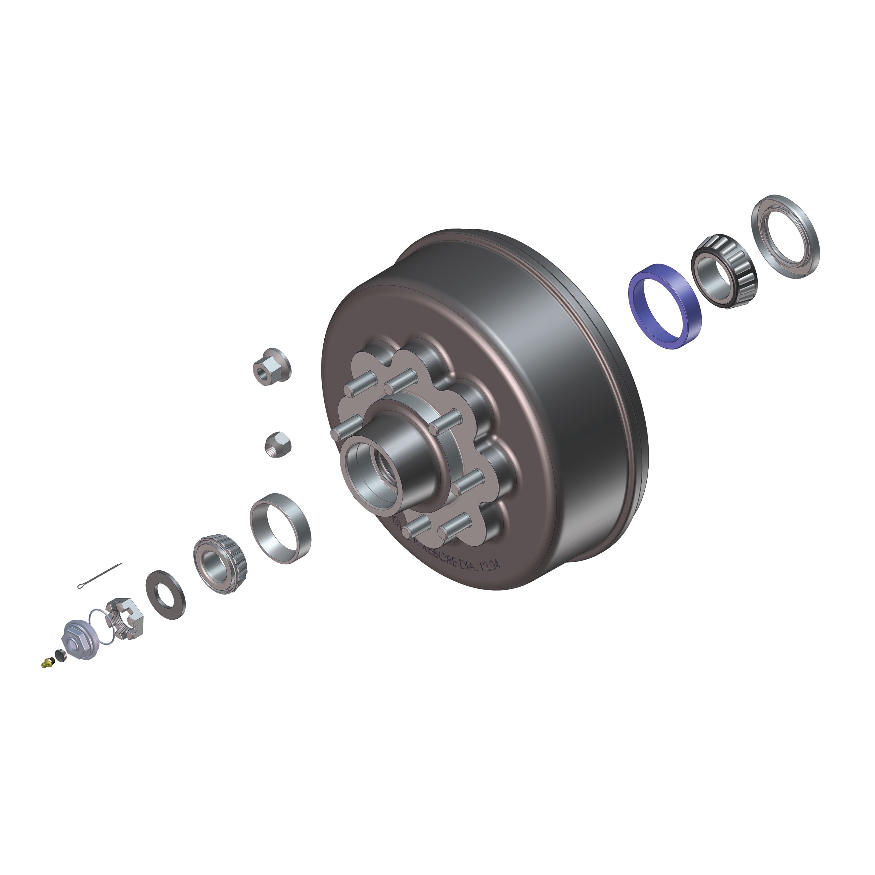 Lippert Trailer Axle Oil and Dust Cap with Set Screw - 8,000 lbs. Black 85373929 thumbnail 3